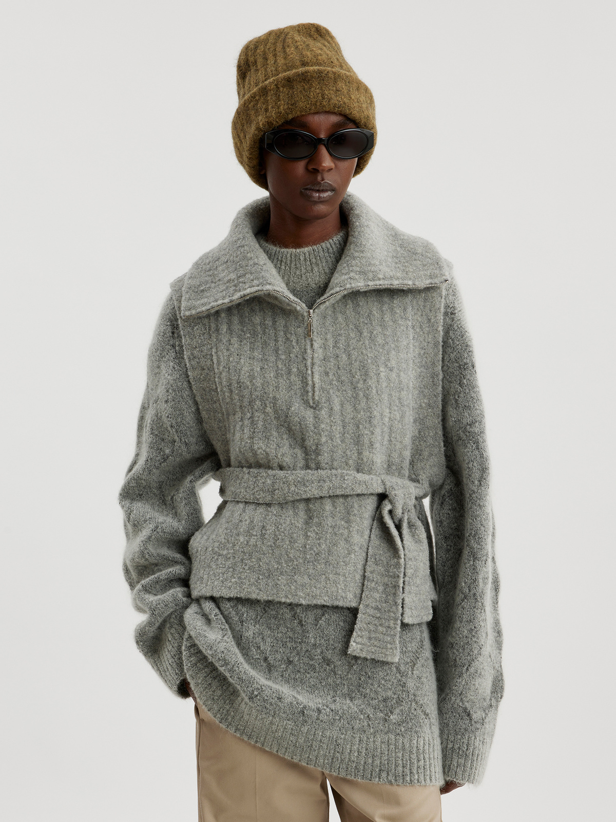 Hafjell Knit Bib Grey 0