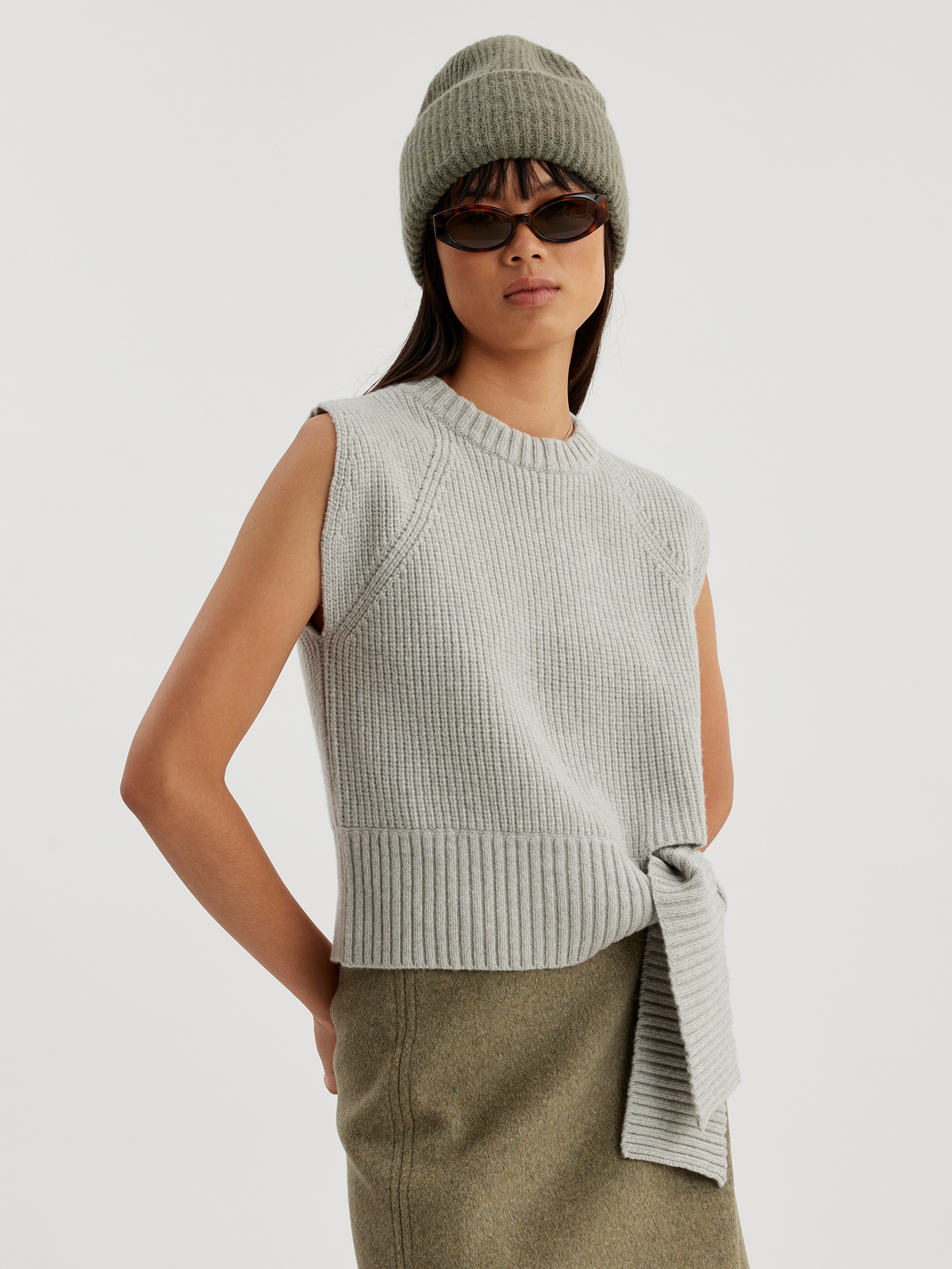 Fie Knit Vest Lt. Grey 4