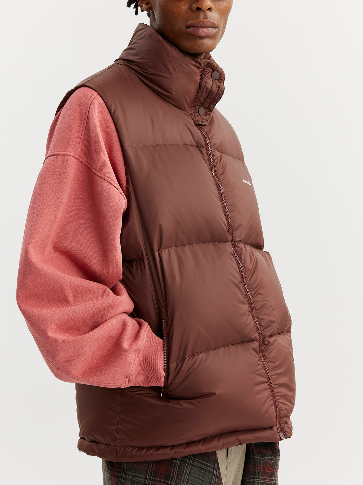 M. Ail Down Vest Burgundy Red 3