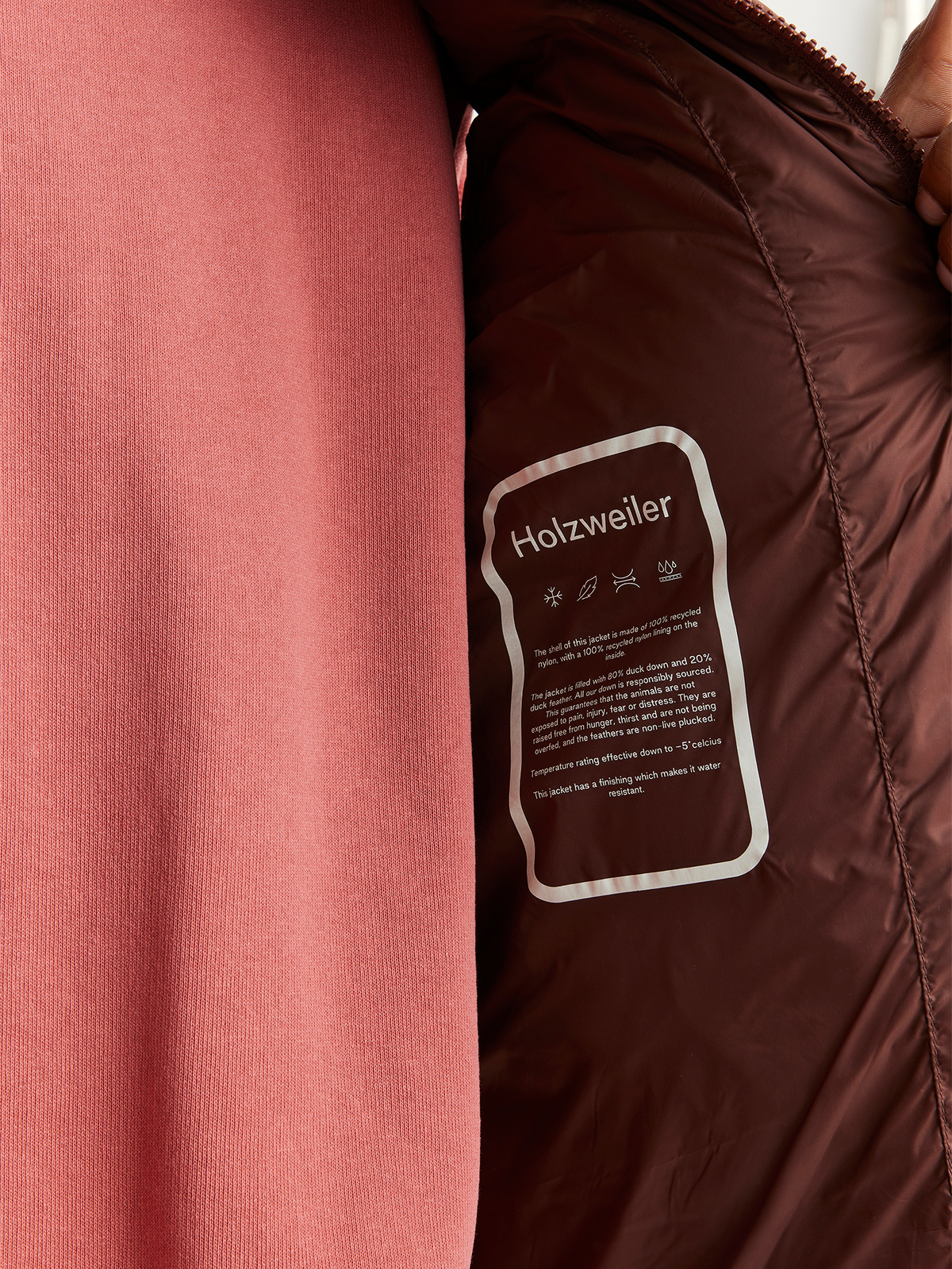 M. Ail Down Vest Burgundy Red 4