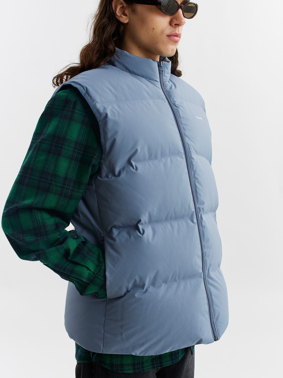 Daff Down Vest Mid Blue 4