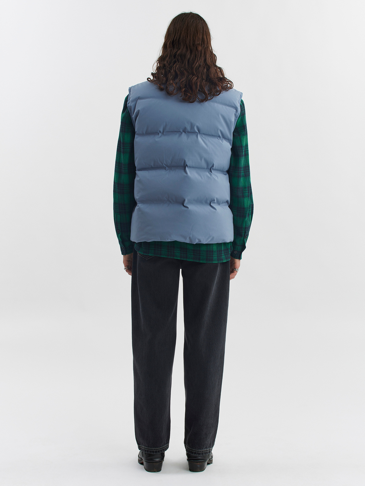 Daff Down Vest Mid Blue 8