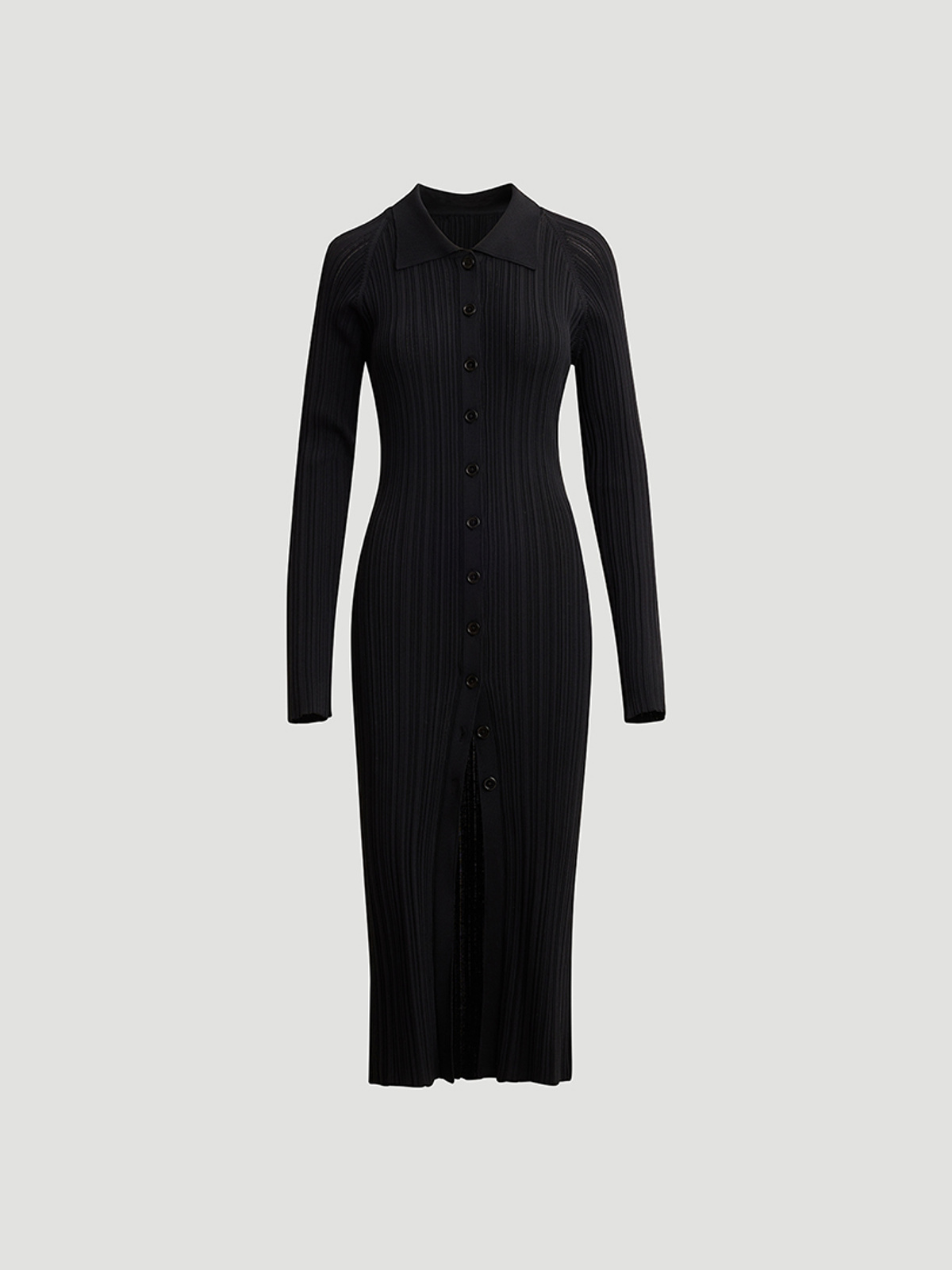 Trestle Knit Dress Black 6