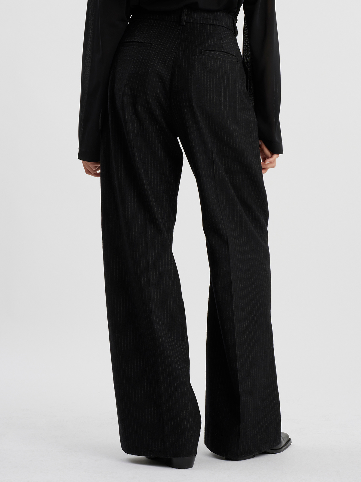 Bottomsup Wool Trousers Black Stripe 6