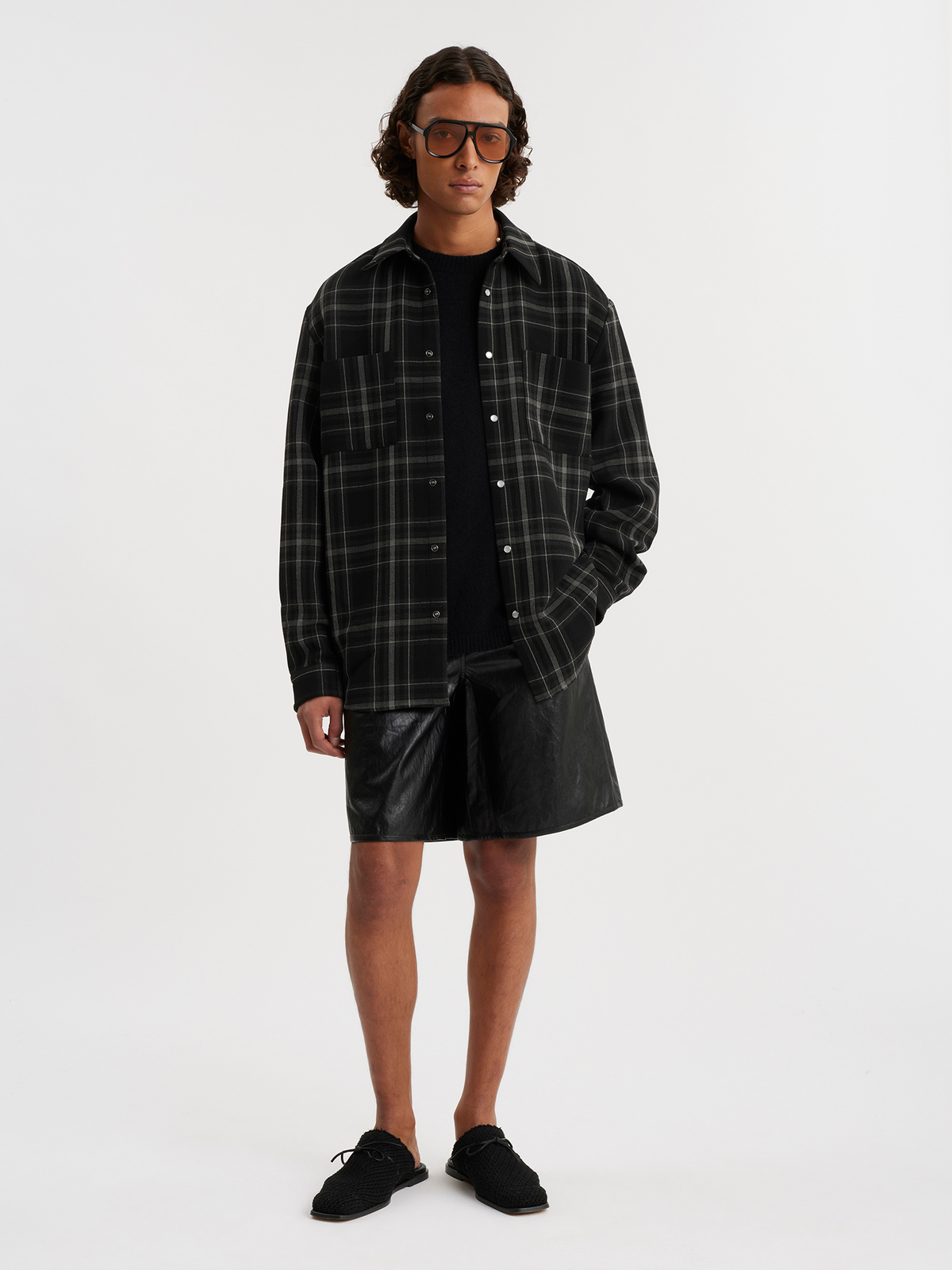 Elja Black Check Shirt Black 1