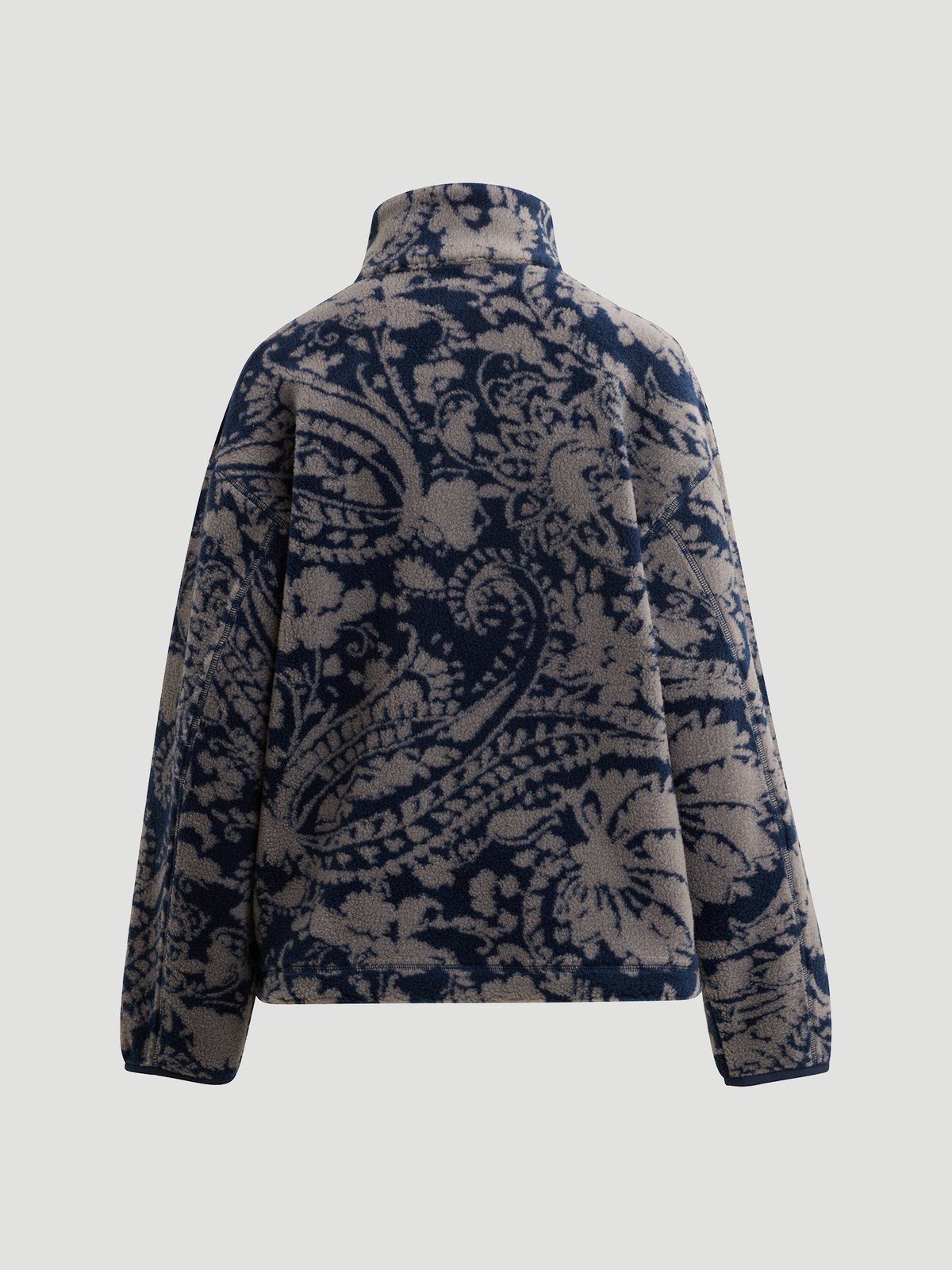 Archie Paisley Half Zip Blue Mix 5