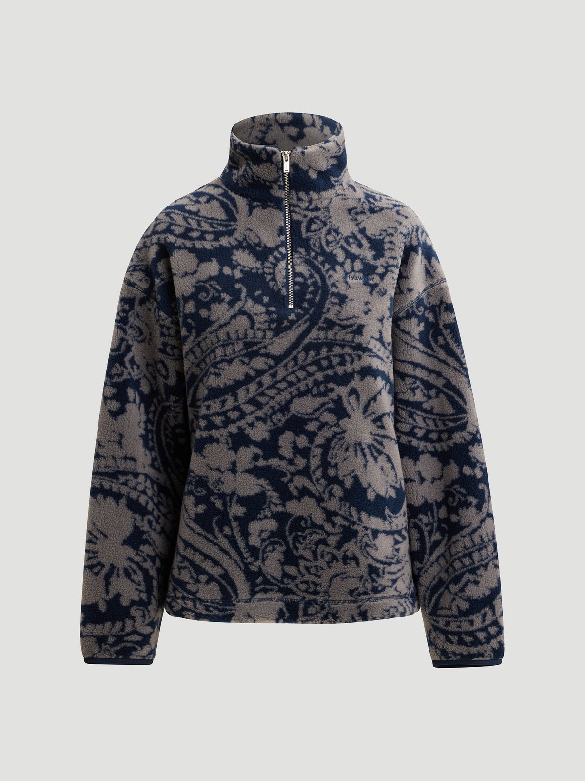 Archie Paisley Half Zip Blue Mix 6