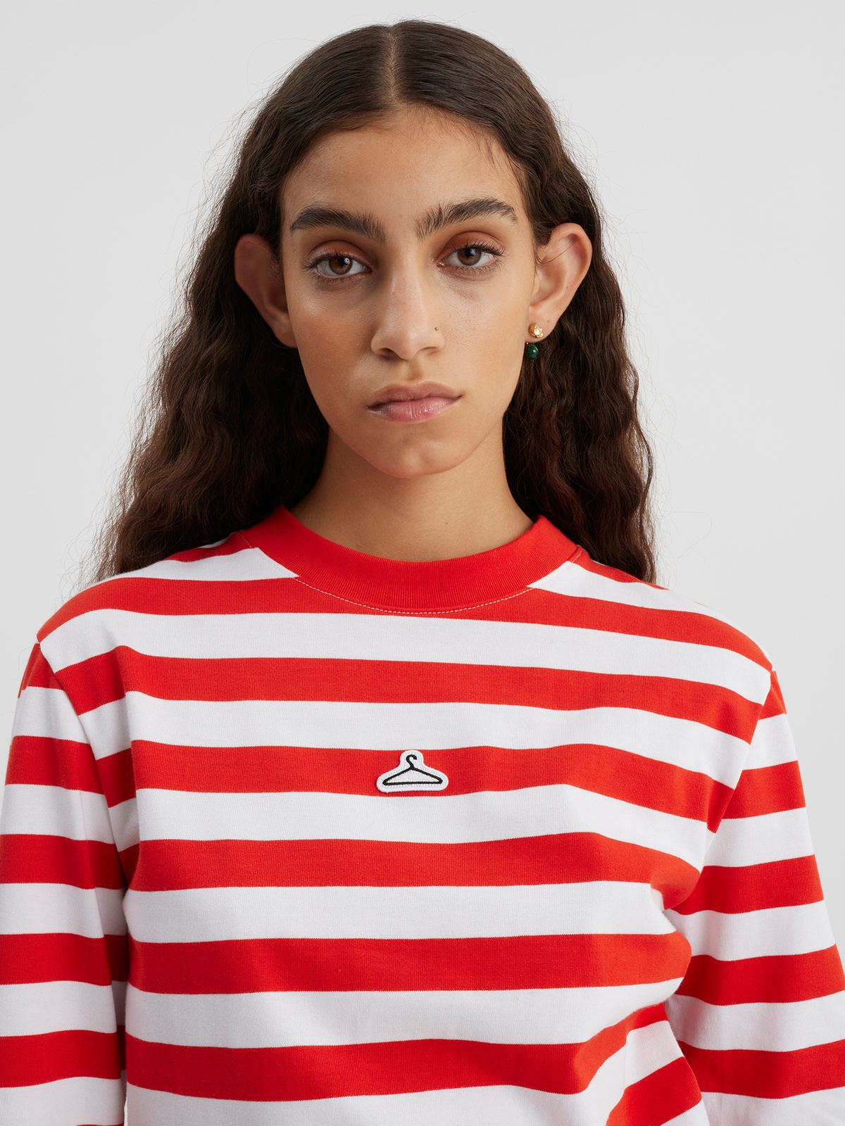 W. Hanger Striped Longsleeve Red White 2