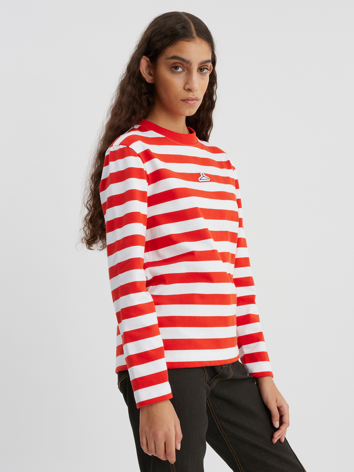 W. Hanger Striped Longsleeve Red White 3