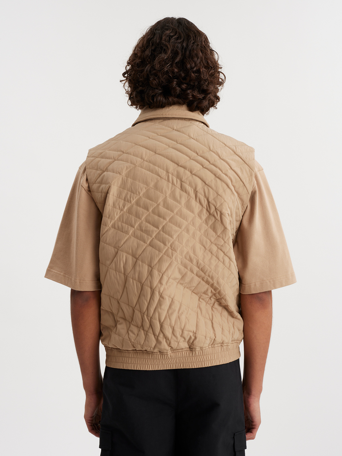 Ena Quilted Vest Sand 5