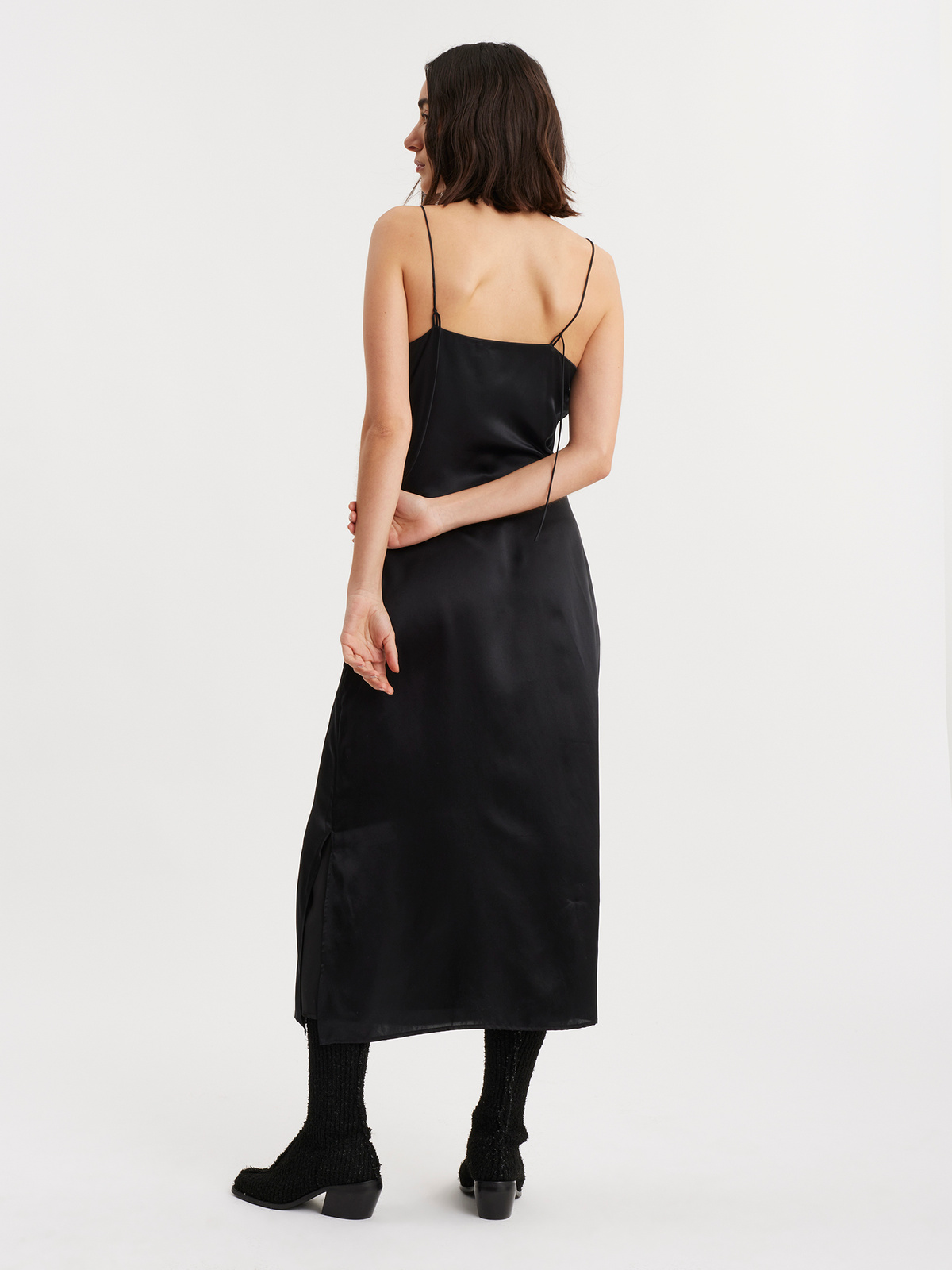 Eila Silk Dress Black 4