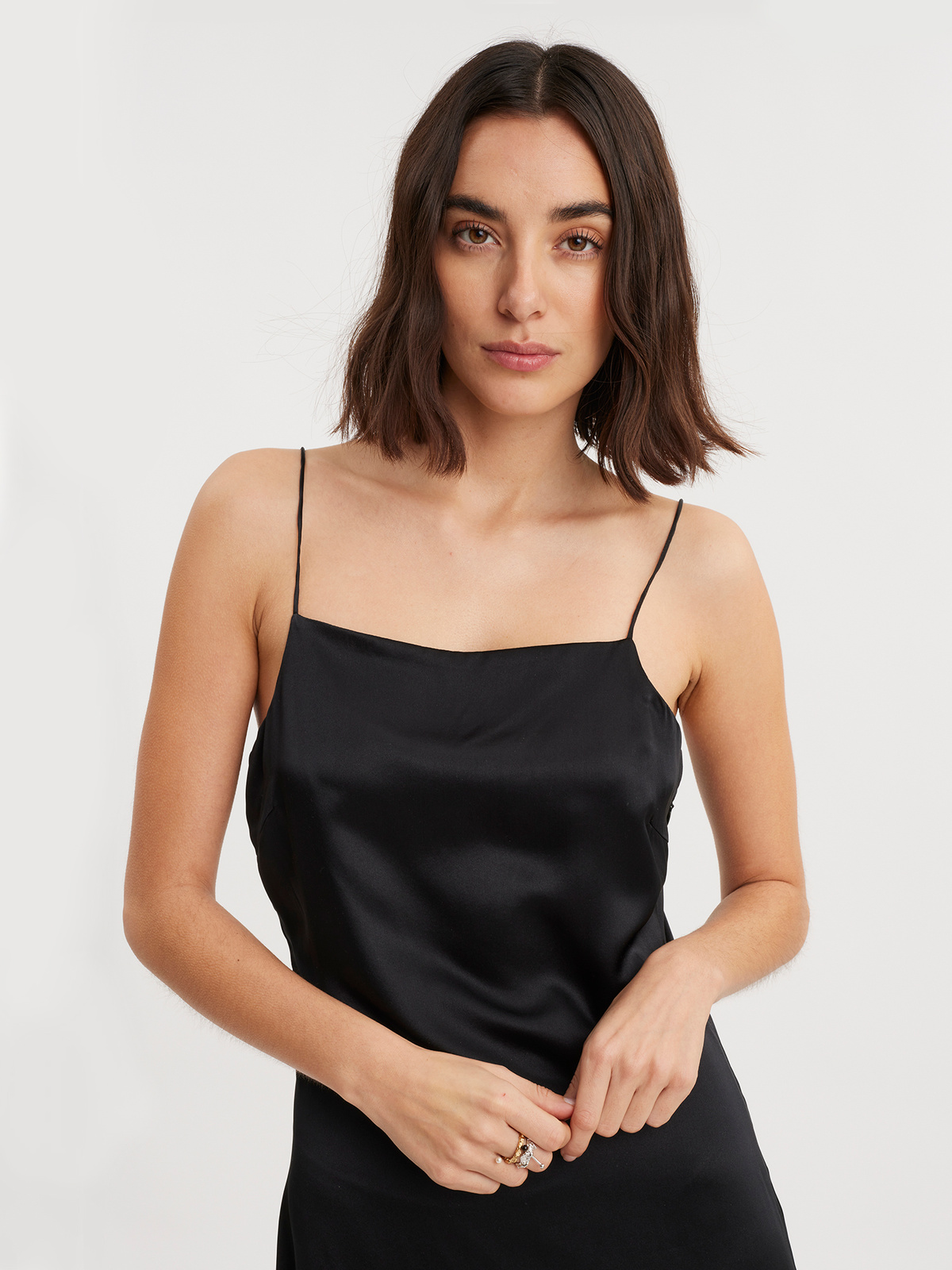 Eila Silk Dress Black 2