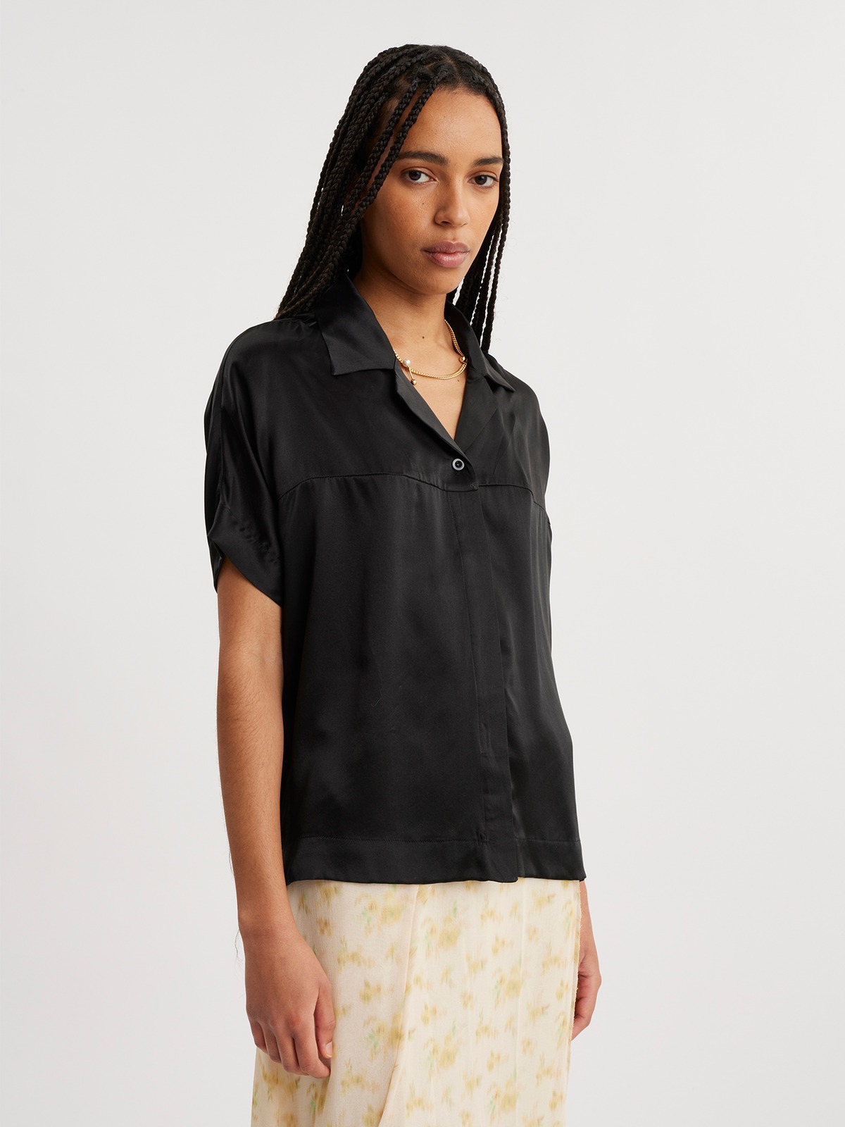 Vera Silk Shirt Black 3