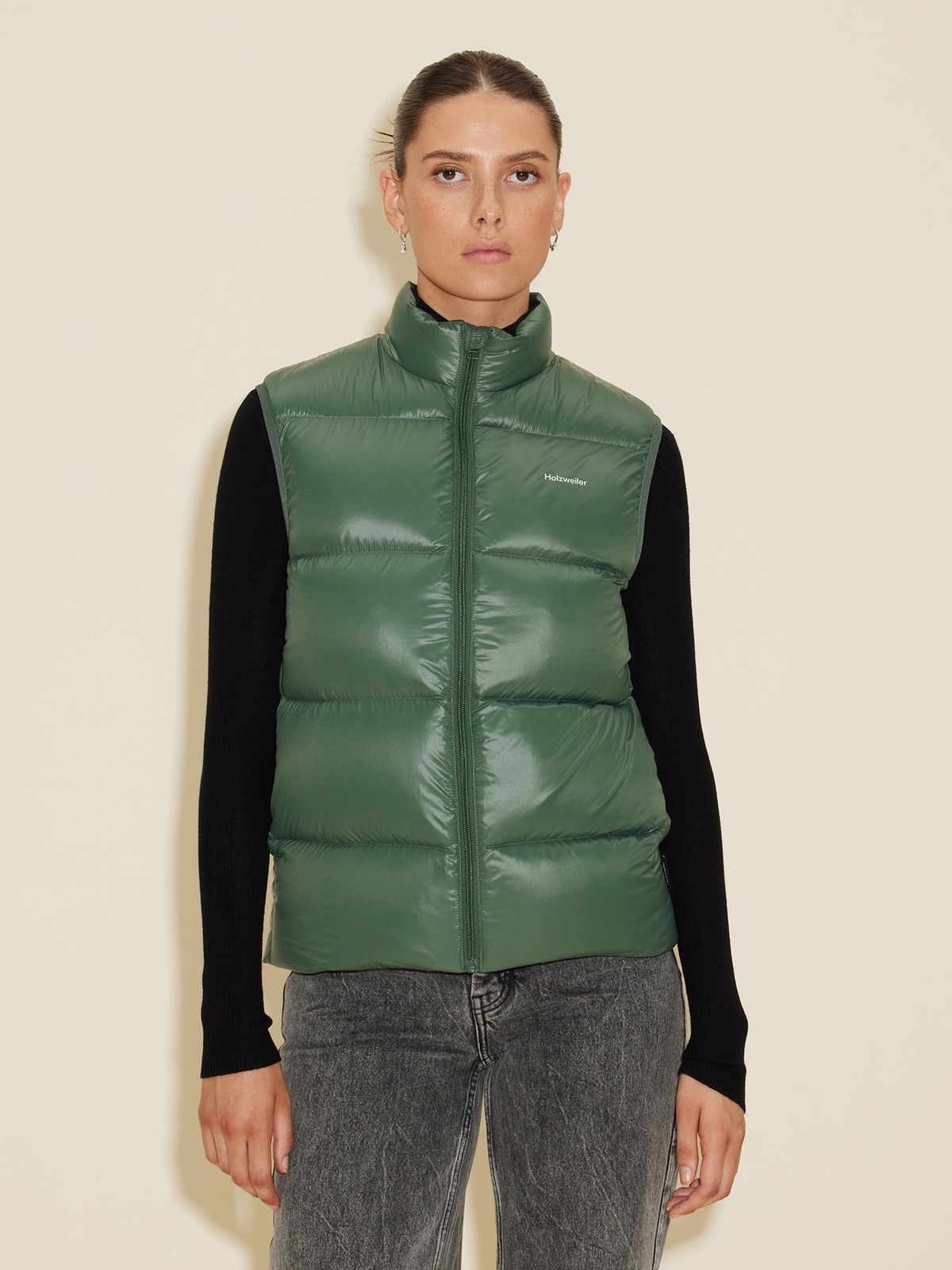 ジャケット・アウター ABCL.L. BEANHolden Down Vest green Men's Mountain Classic Hooded Down Vest