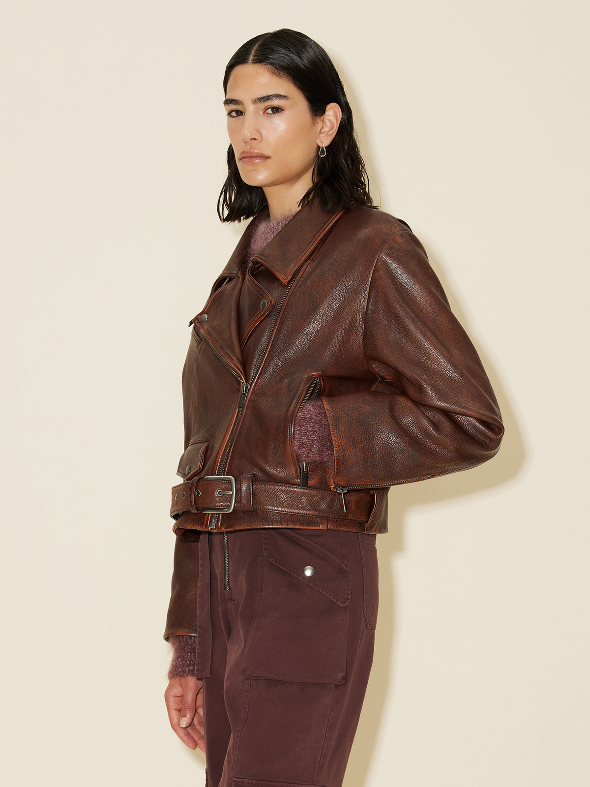 Joana Biker Jacket Dk. Brown 5