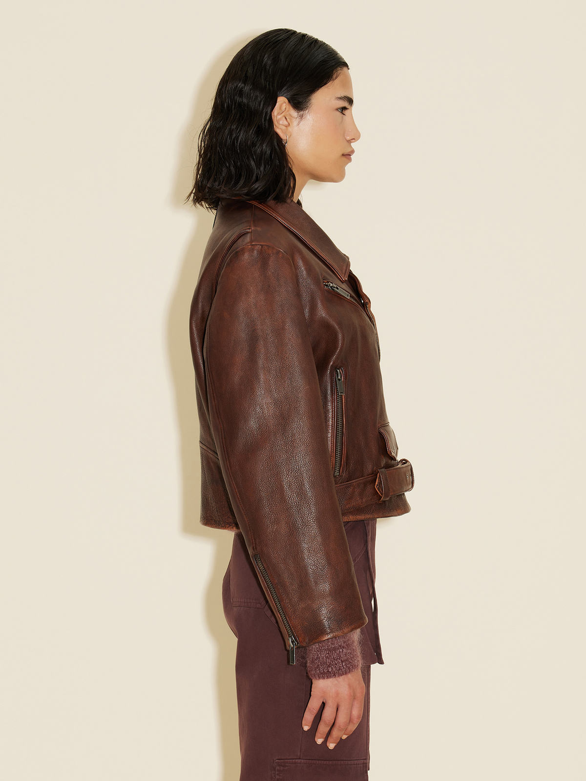 Joana Biker Jacket Dk. Brown 6