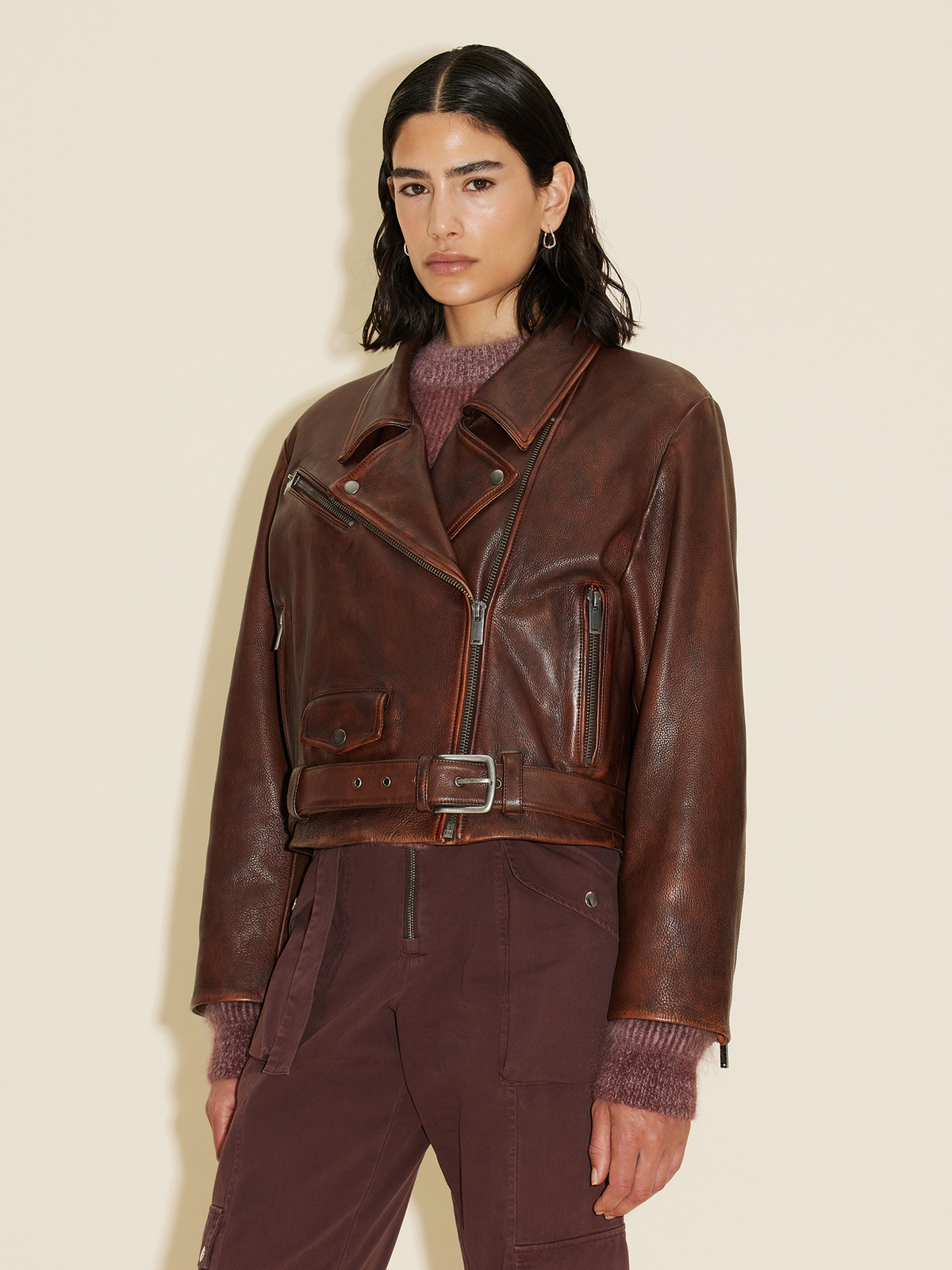 Joana Biker Jacket Dk. Brown 0