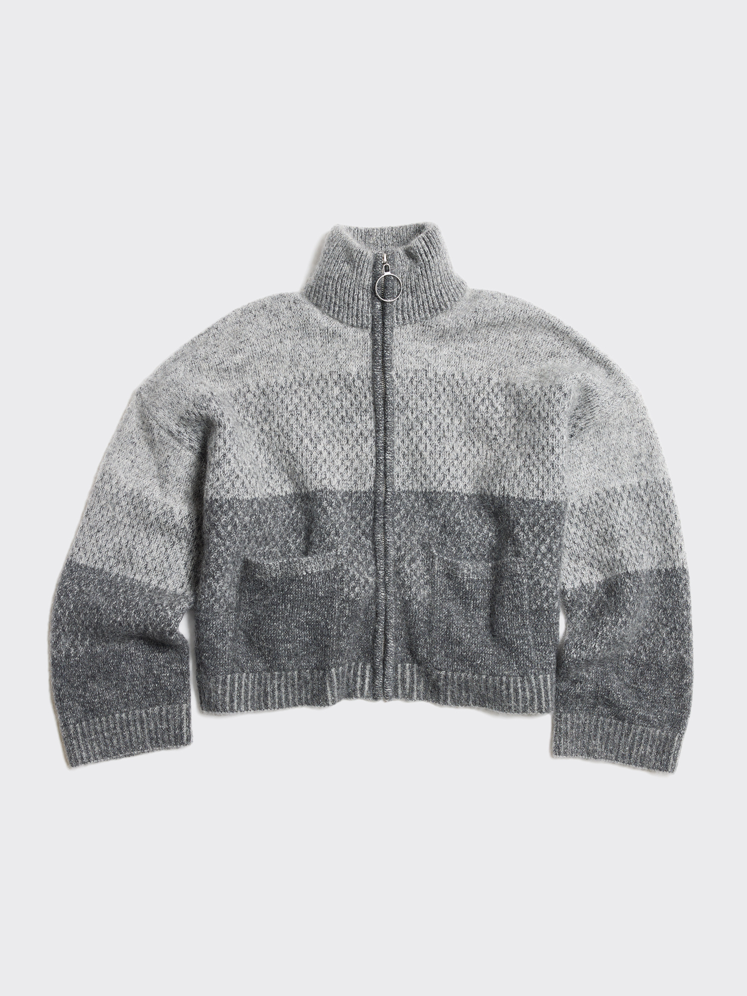 t.japan knit jacket グレー knit jacket - T. japan｜official online shop