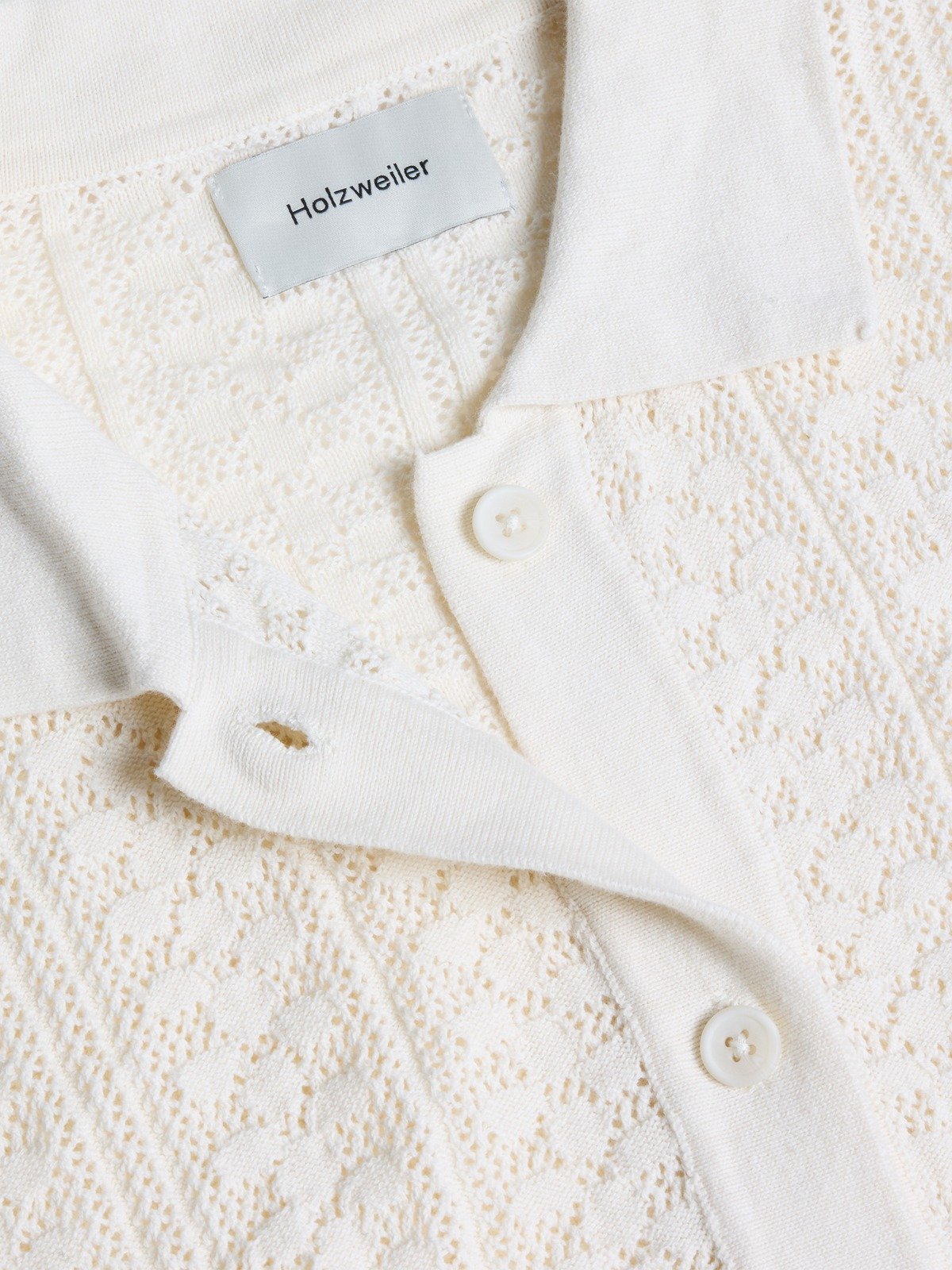 Bott 　Cotton Crochet Knit Shirts ONIA-SP25-M-