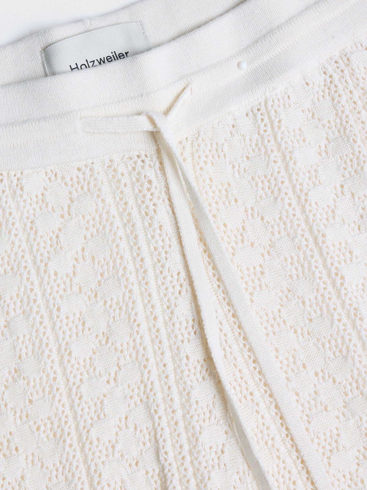 Thiril Crochet Knit Trousers - White - Holzweiler