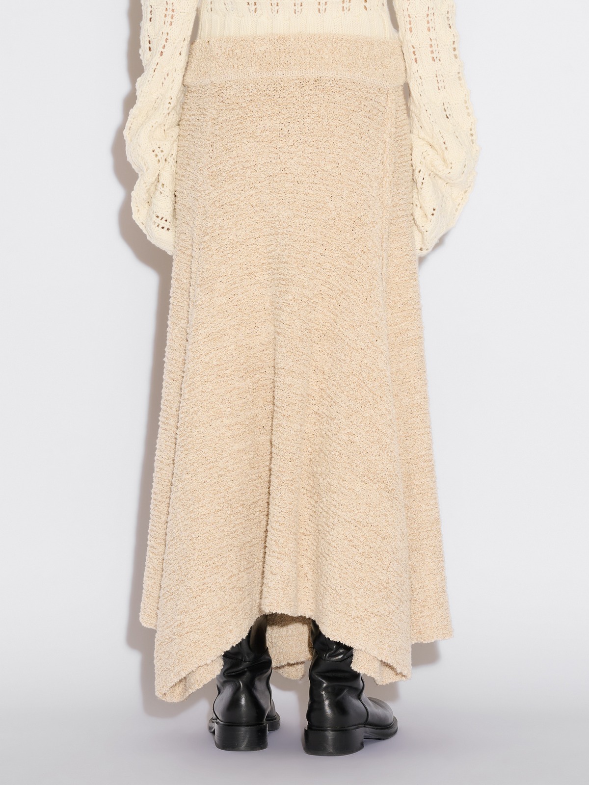 Echo Knit Skirt - Ecru Mix - Holzweiler