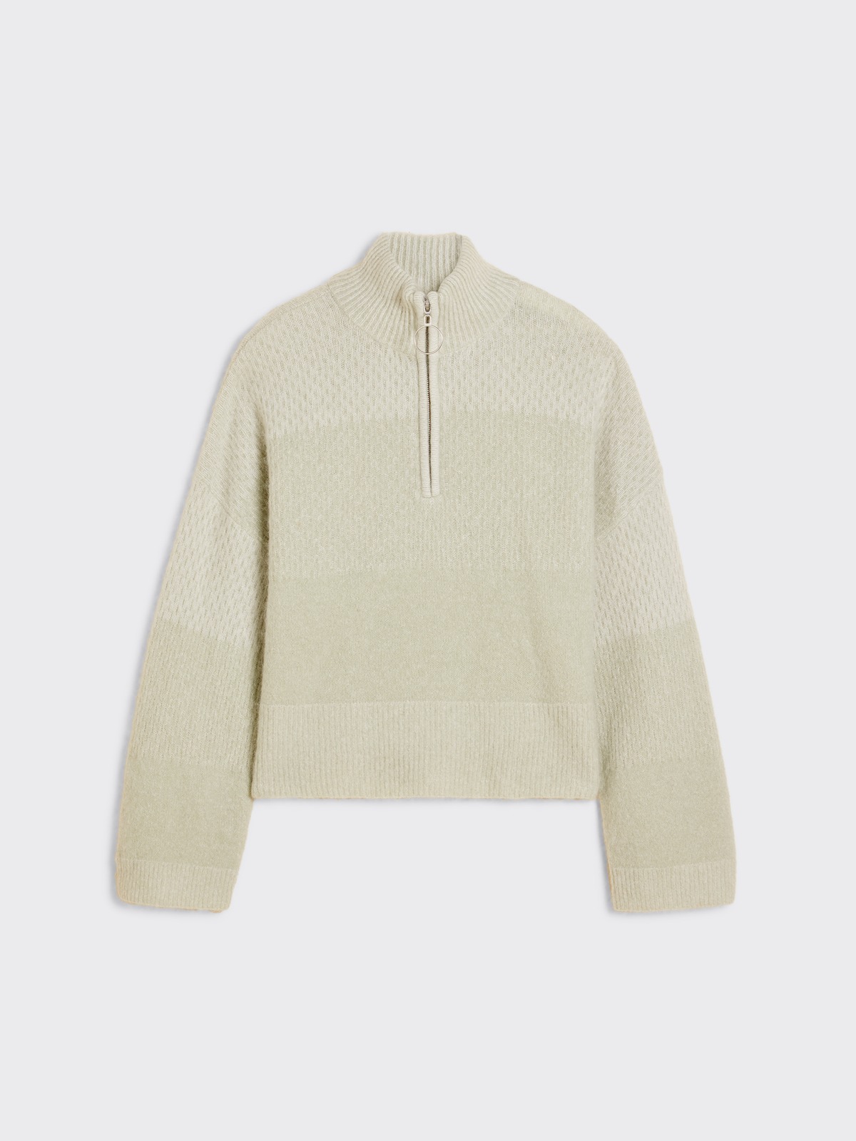 Tine Half Zip - Lt. Green mix - Holzweiler