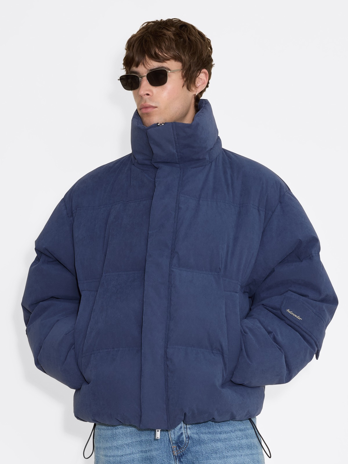 Narvik Brushed Down Jacket - Navy - Holzweiler