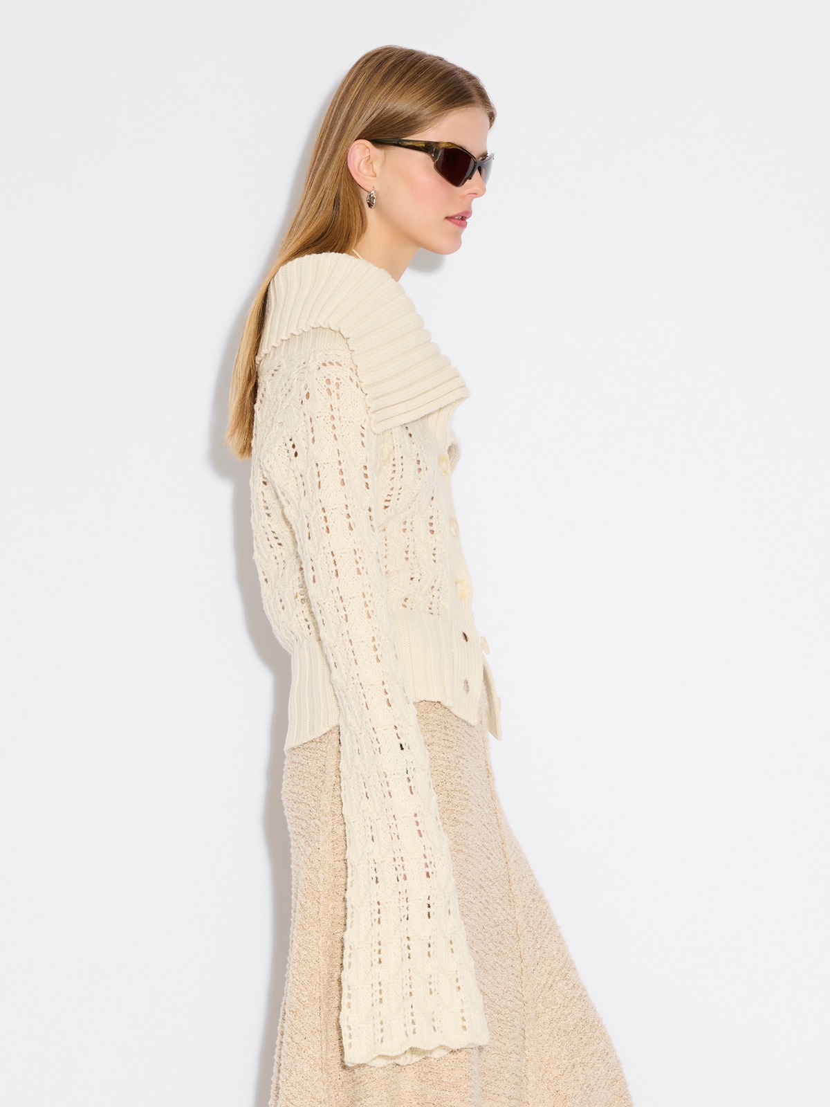 Sophie Cardigan - Ecru - Holzweiler
