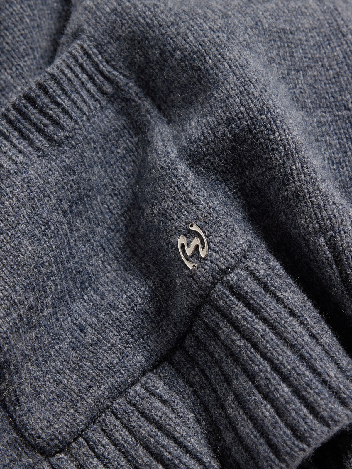 Wool Wide Cardigan - Blue - Holzweiler