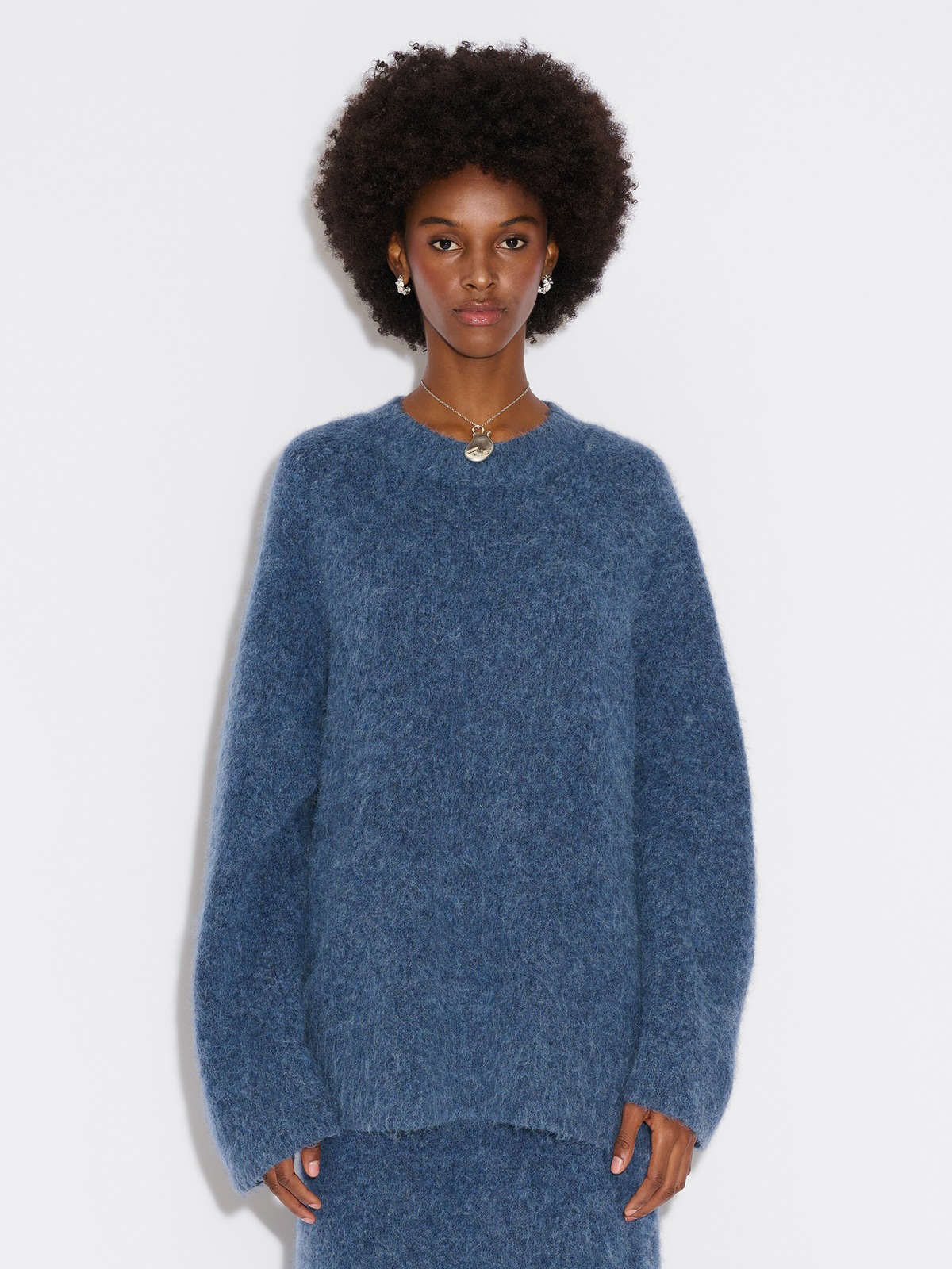 売れ筋商品|||ホルツワイラー ニット&セーター レディース アウター FURE FLUFFY - Jumper - blue Fure Fluffy Sweater - Blue - Holzweiler
