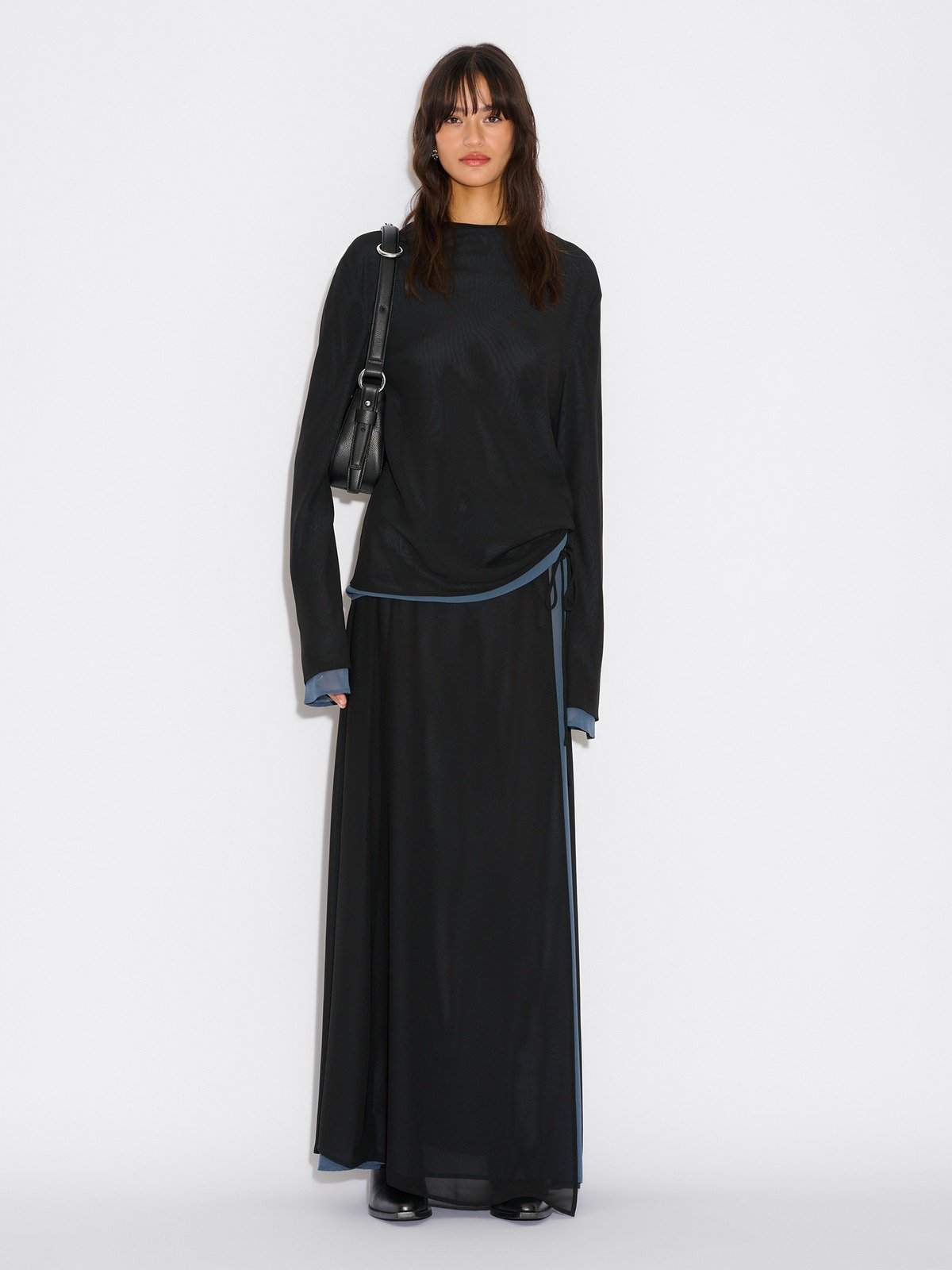 【関税込み】Holzweiler ブラック&ブルー Leika トップス Leika Top - Black Mix - Holzweiler