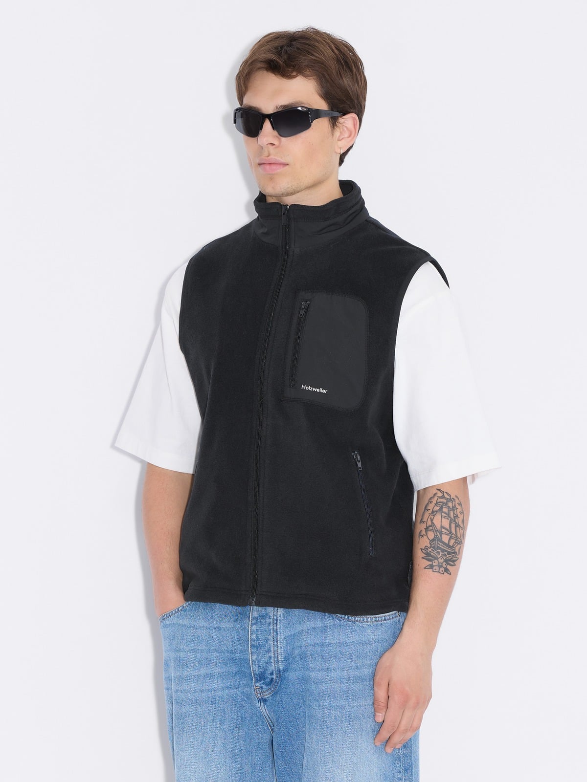 Dovre Fleece Vest - Black - Holzweiler