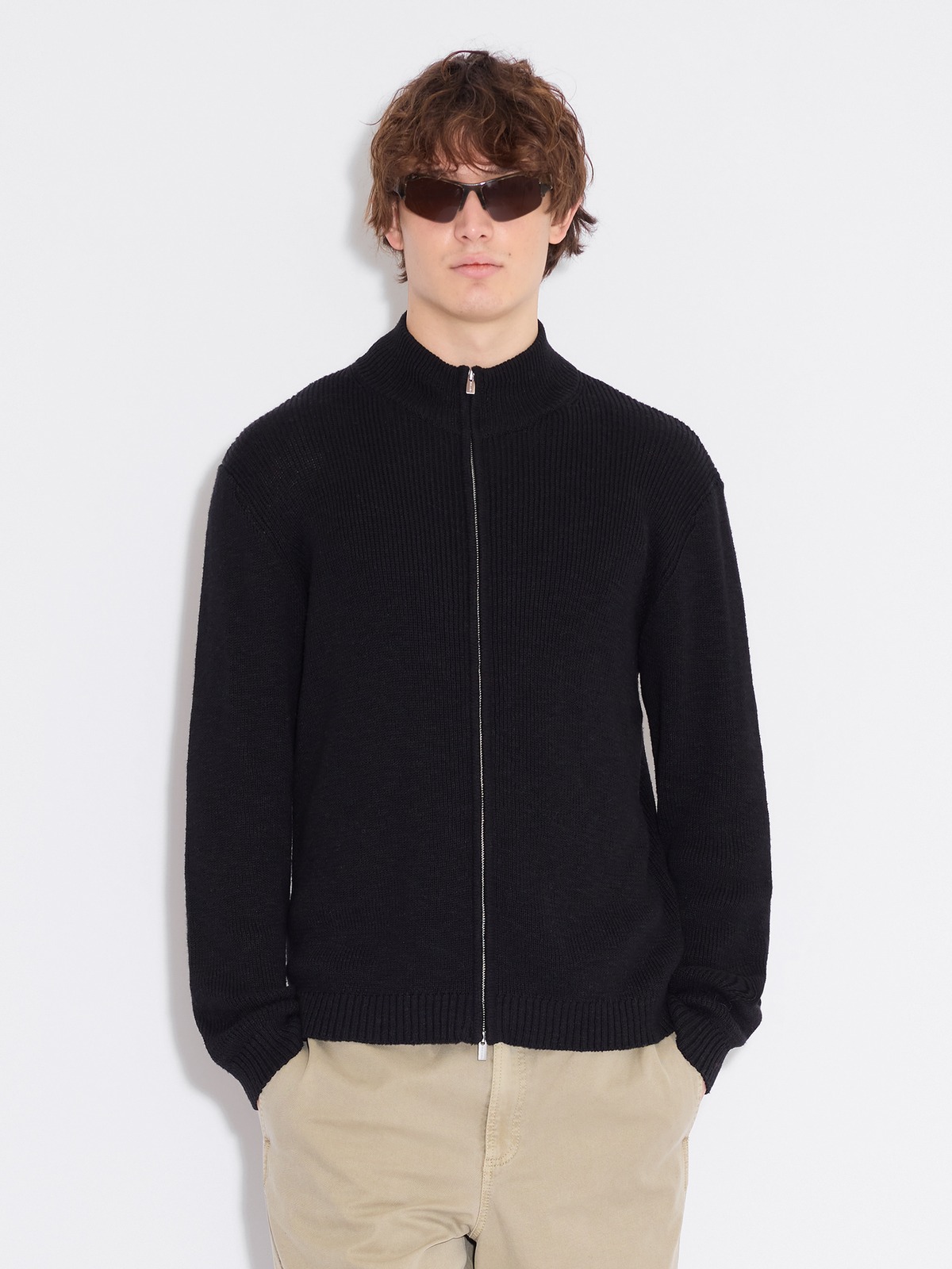 ルルロ Atlantic Zip Cardigan - Black - Holzweiler