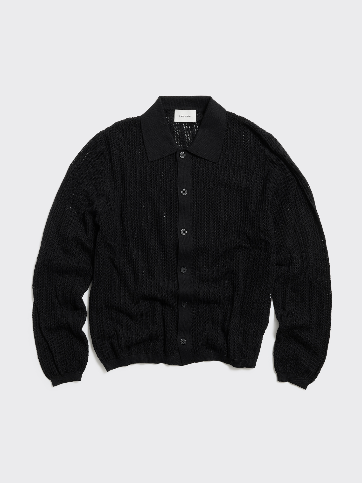 Rina Crochet Cardigan - Black - Holzweiler