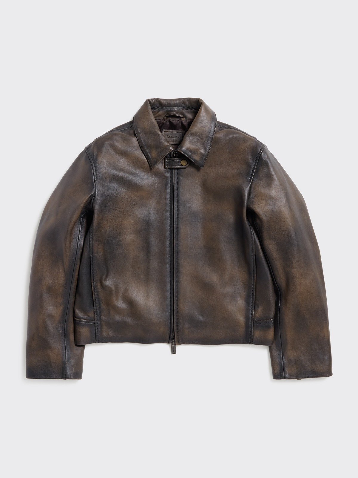 Biker Double Zip Leather Jacket // Black (L) - Upper Project