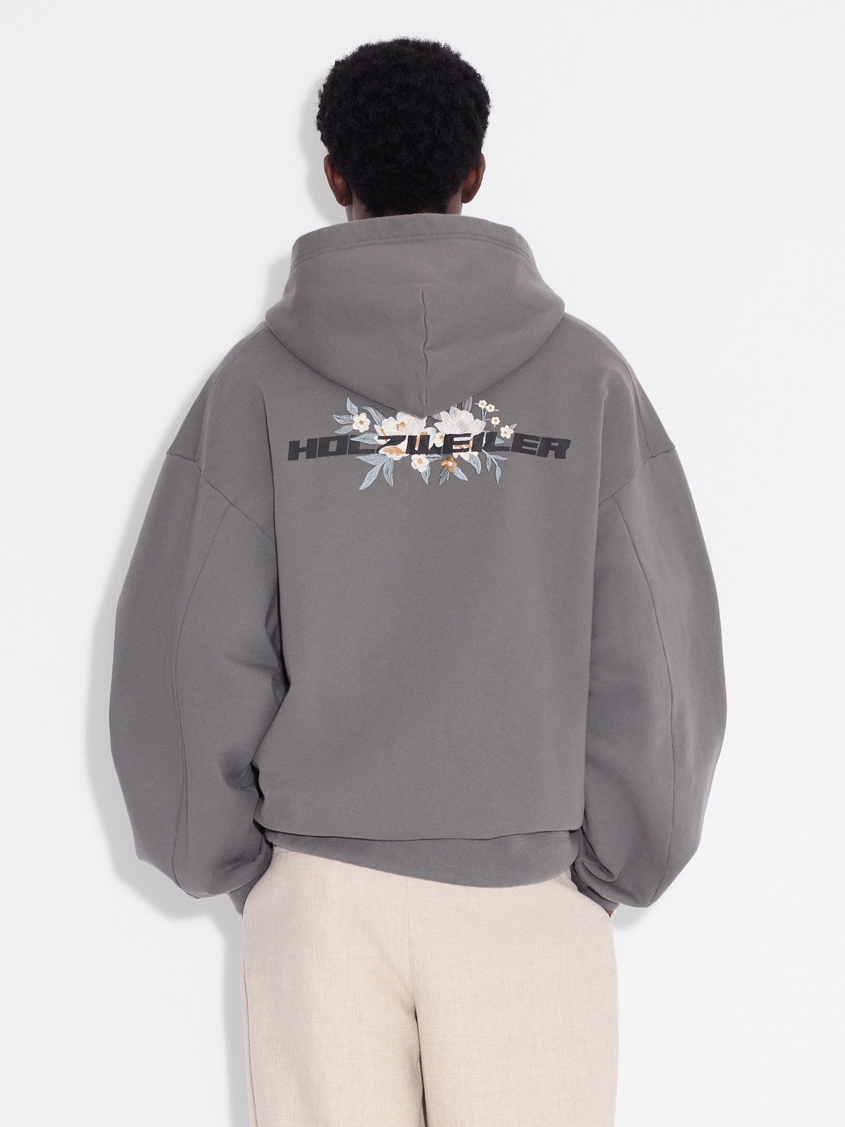 Omen Flora Zip Hoodie - Grey - Holzweiler