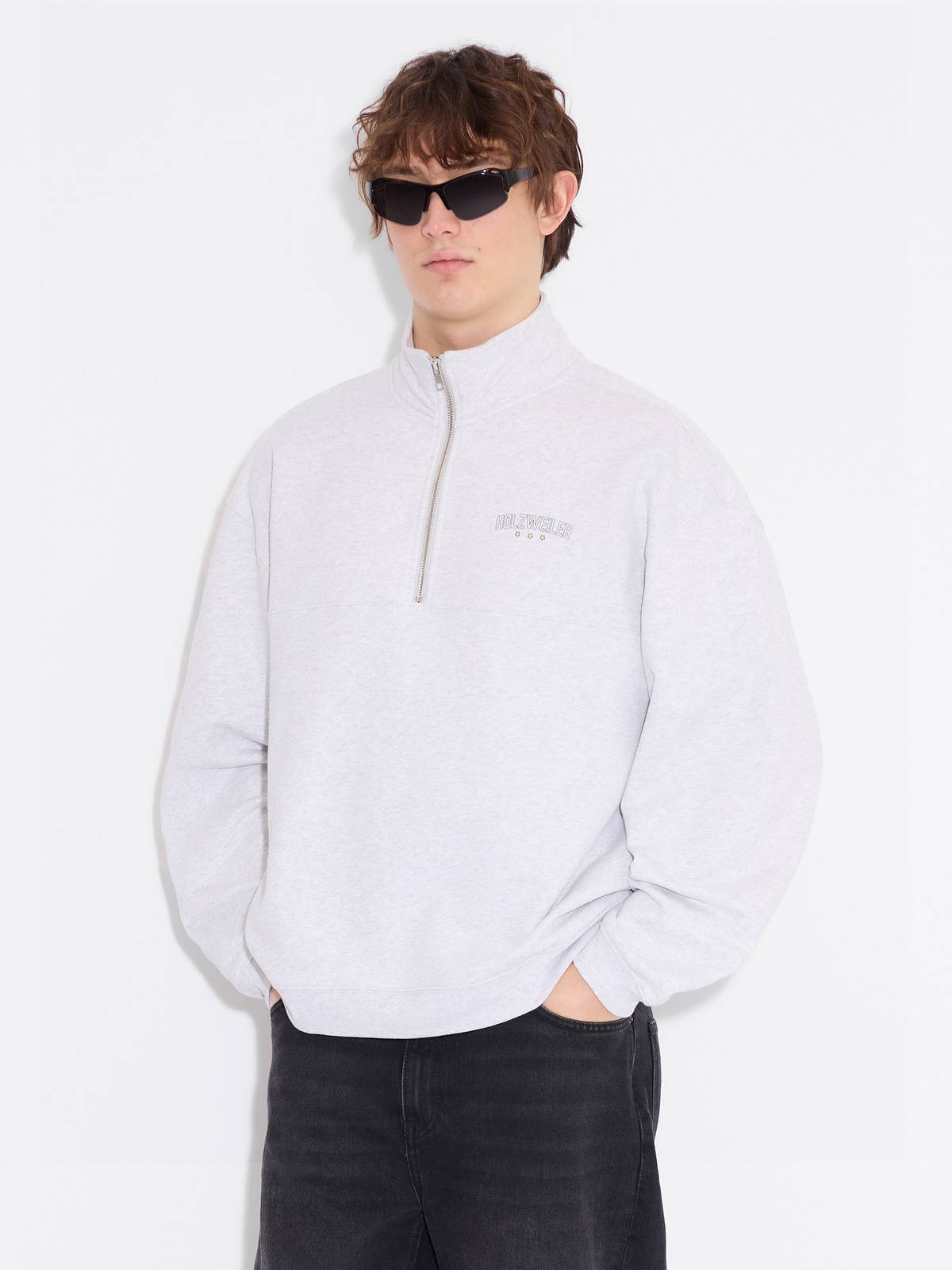 Mezzanine Half Zip - Lt. Grey Mix - Holzweiler