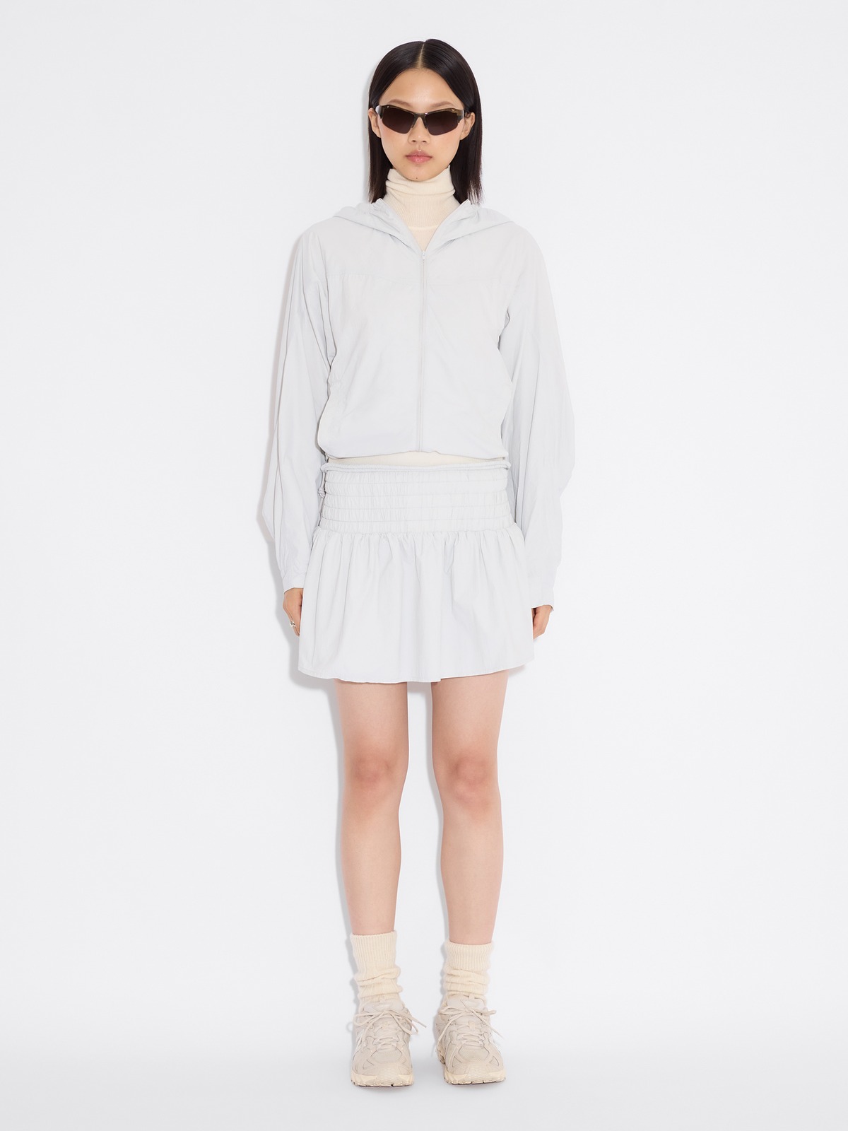 【関税込み】Holzweiler グレー UV Protection ミニスカート UV Protection Short Skirt - Lt. Grey - Holzweiler