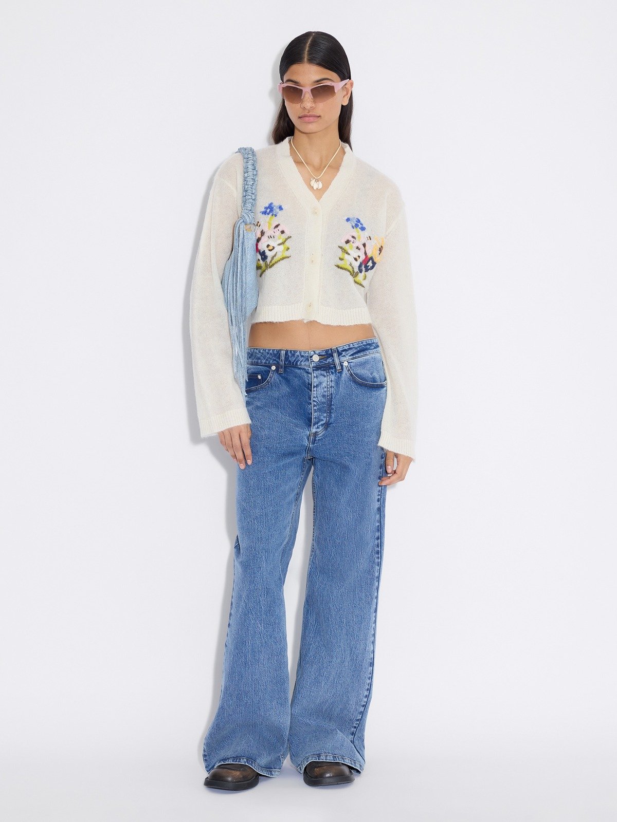 Eco Valeria Mixed Stitch Cardigan | GUESS