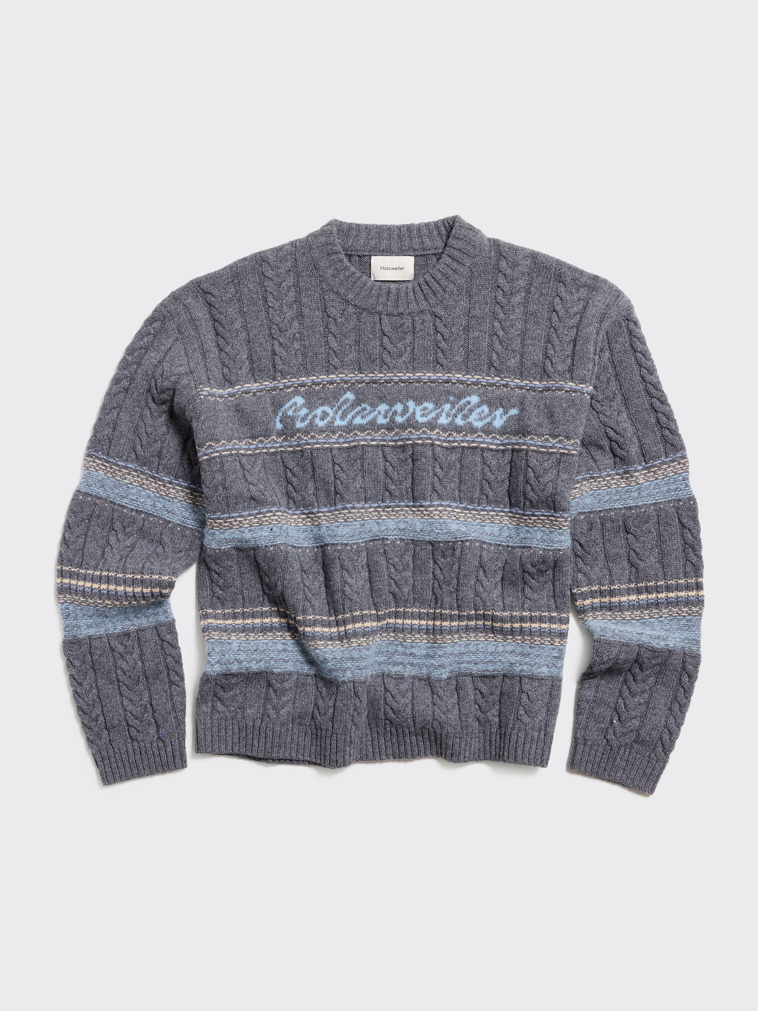 Holzweiler Logo Sweater - Dk. Grey Mix - Holzweiler