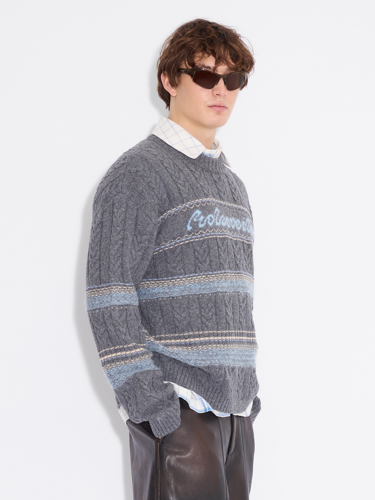Holzweiler Logo Sweater - Dk. Grey Mix - Holzweiler