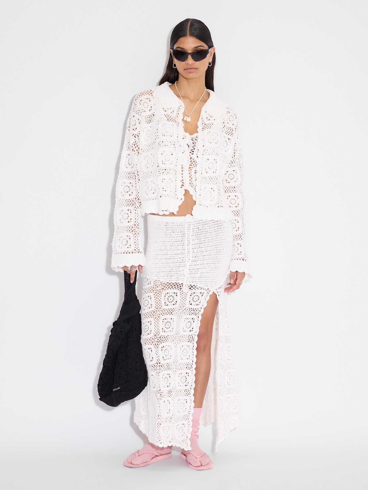 売れ筋商品|||ホルツワイラー ニット&セーター レディース アウター ROSIE CARDIGAN - Cardigan - white Rosie Crochet Cardigan - White - Holzweiler