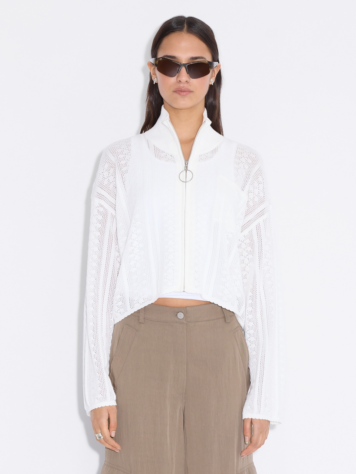 売れ筋商品|||ホルツワイラー ニット&セーター レディース アウター TINE CARDIGAN - Cardigan - ecru Tine Crochet Cardigan - Ecru - Holzweiler