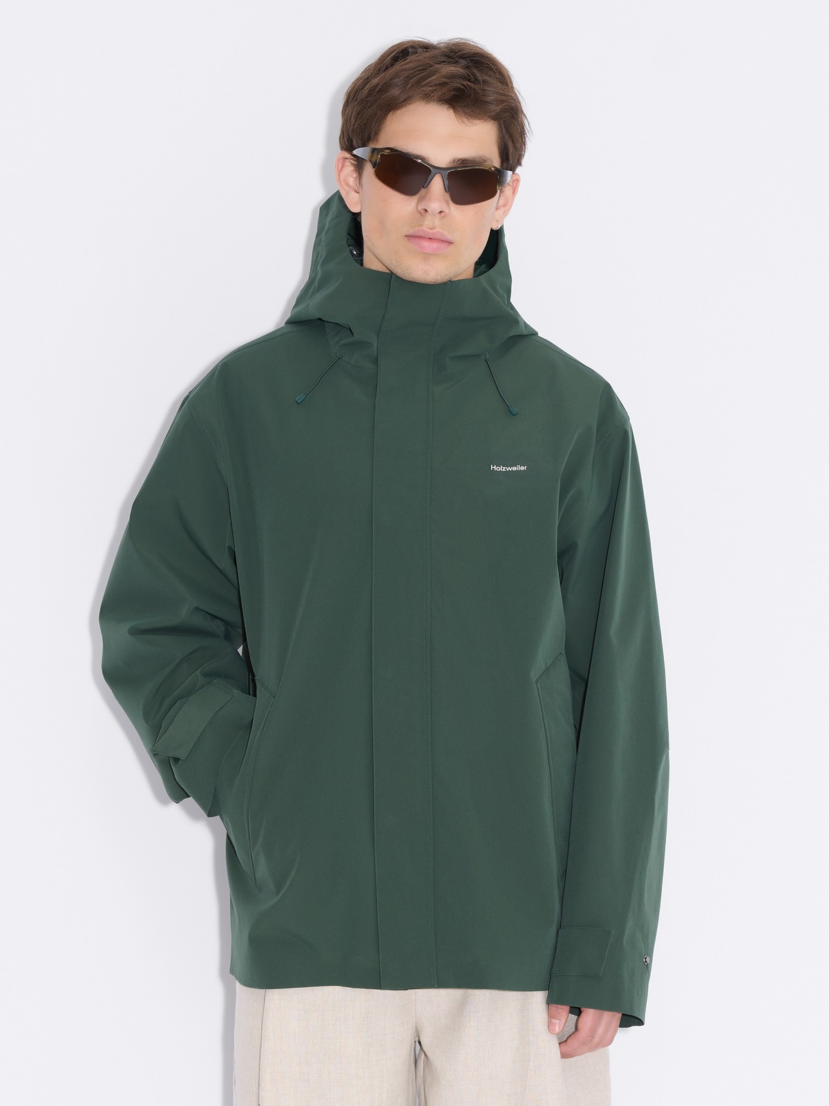 Fane Rain Jacket - Dk. Green - Holzweiler