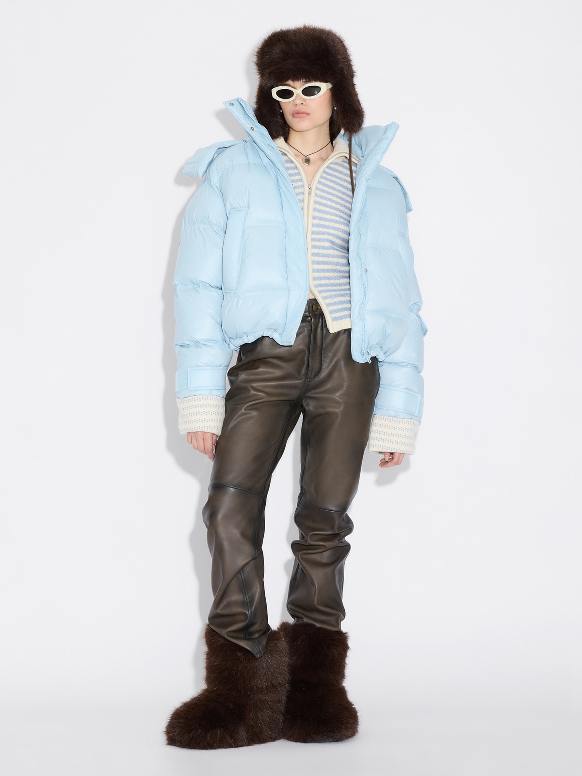 Steilia Short Down Jacket - Baby Blue - Holzweiler
