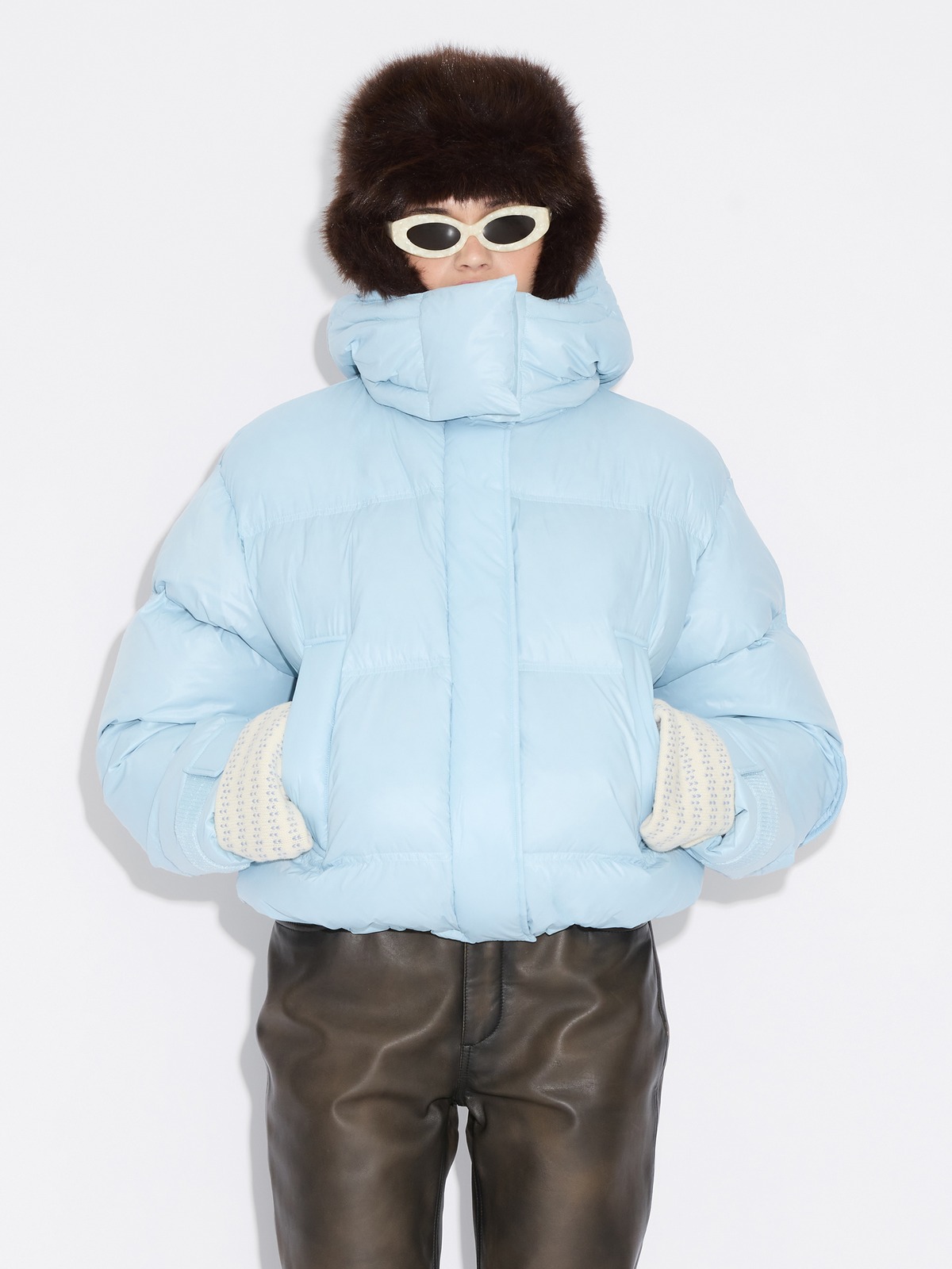 Steilia Short Down Jacket - Baby Blue - Holzweiler