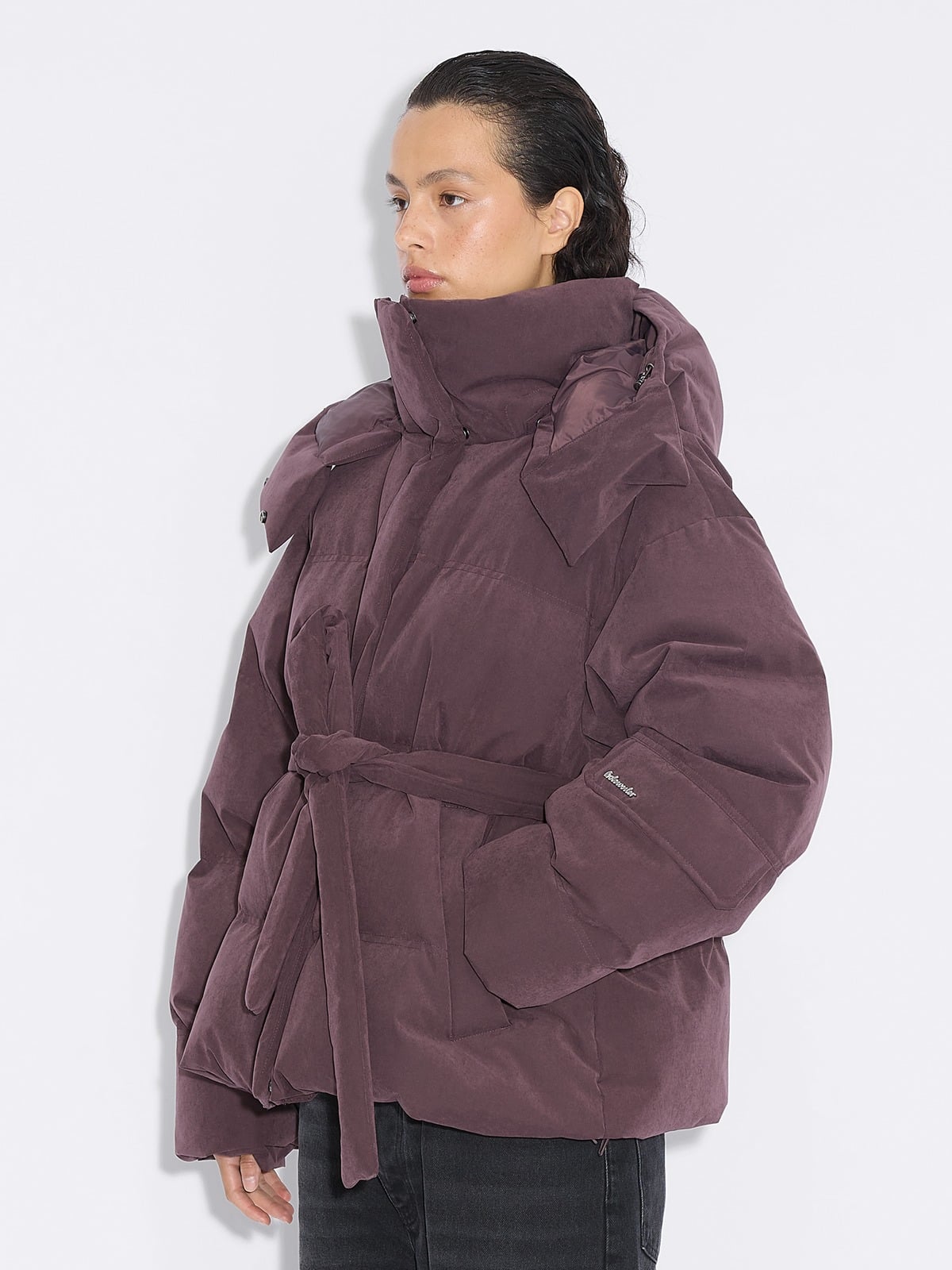 Steilia Brushed Down Jacket - Grey - Holzweiler