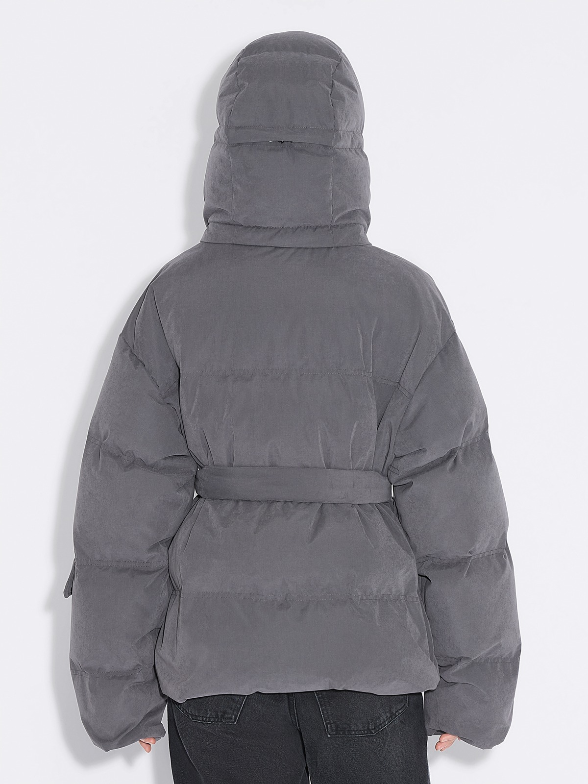 Steilia Brushed Down Jacket - Grey - Holzweiler