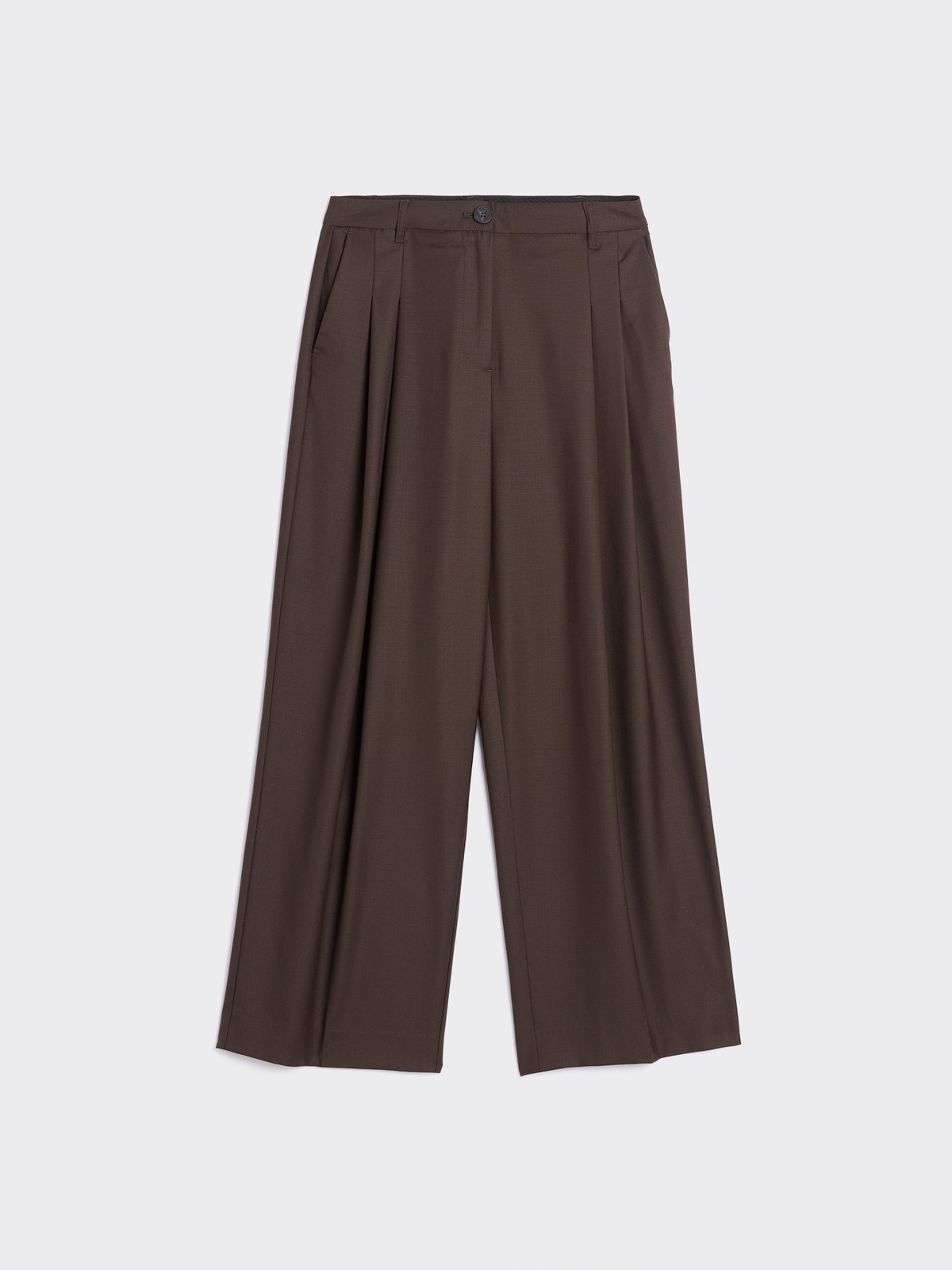 Alexa Pleat Trousers - Brown - Holzweiler