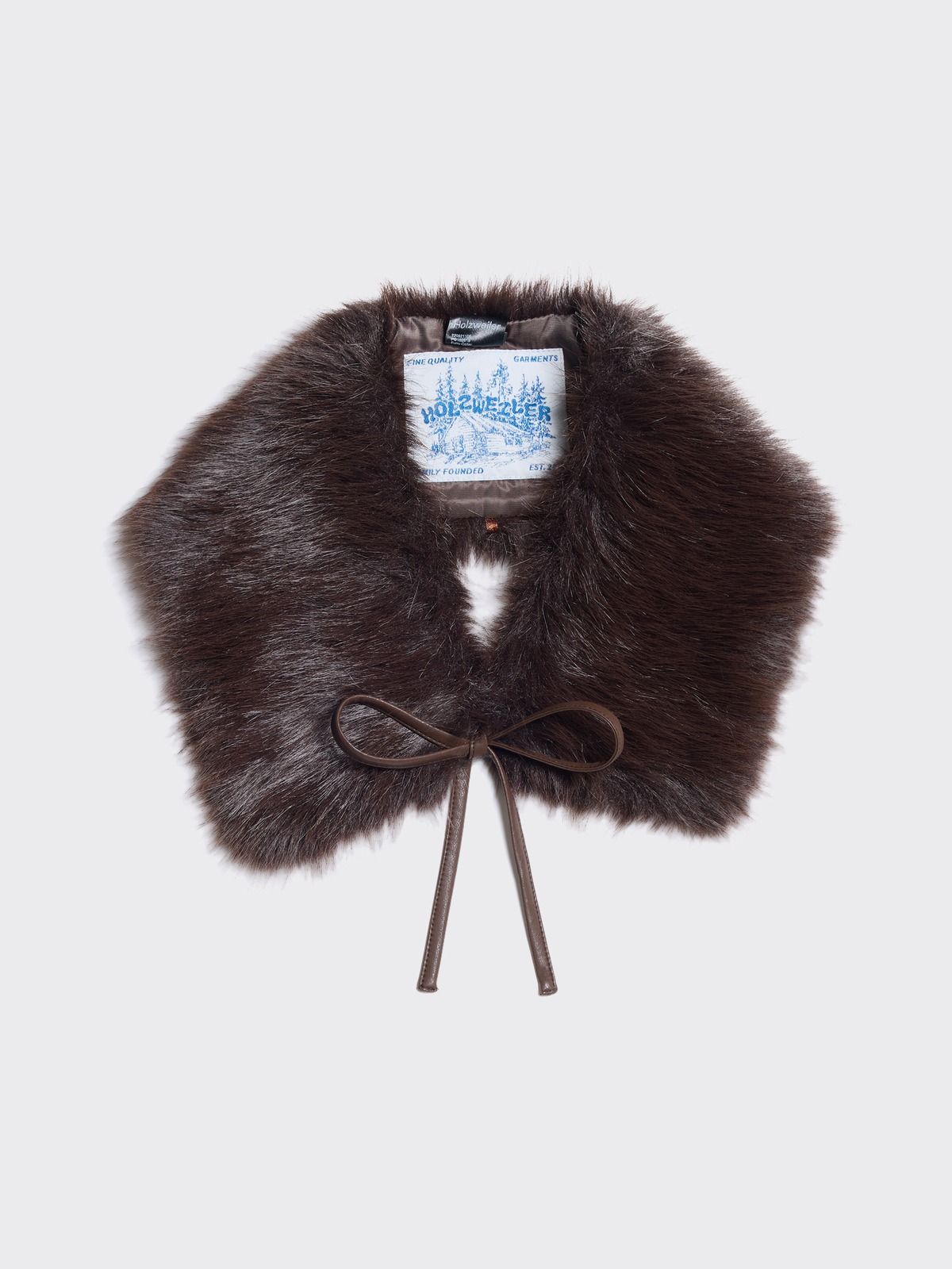 Faux Fur Collar - Dk. Brown - Holzweiler